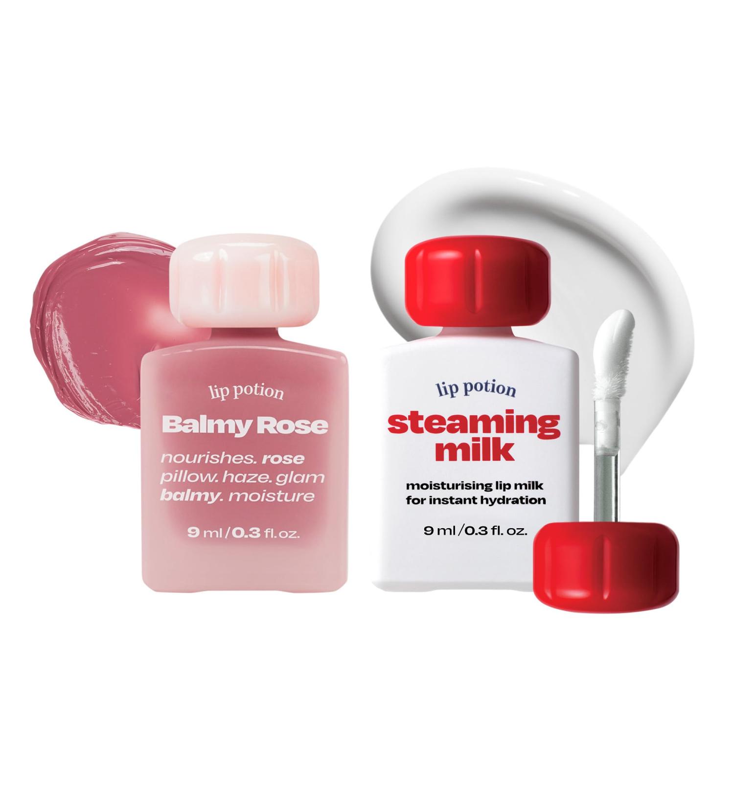 alternativestereo Lip Potion Balmy Rose No.3 Soft Mauve + Steaming Milk | Soft Glow Tint & Primer Set - Buy Online on GoSupps.com