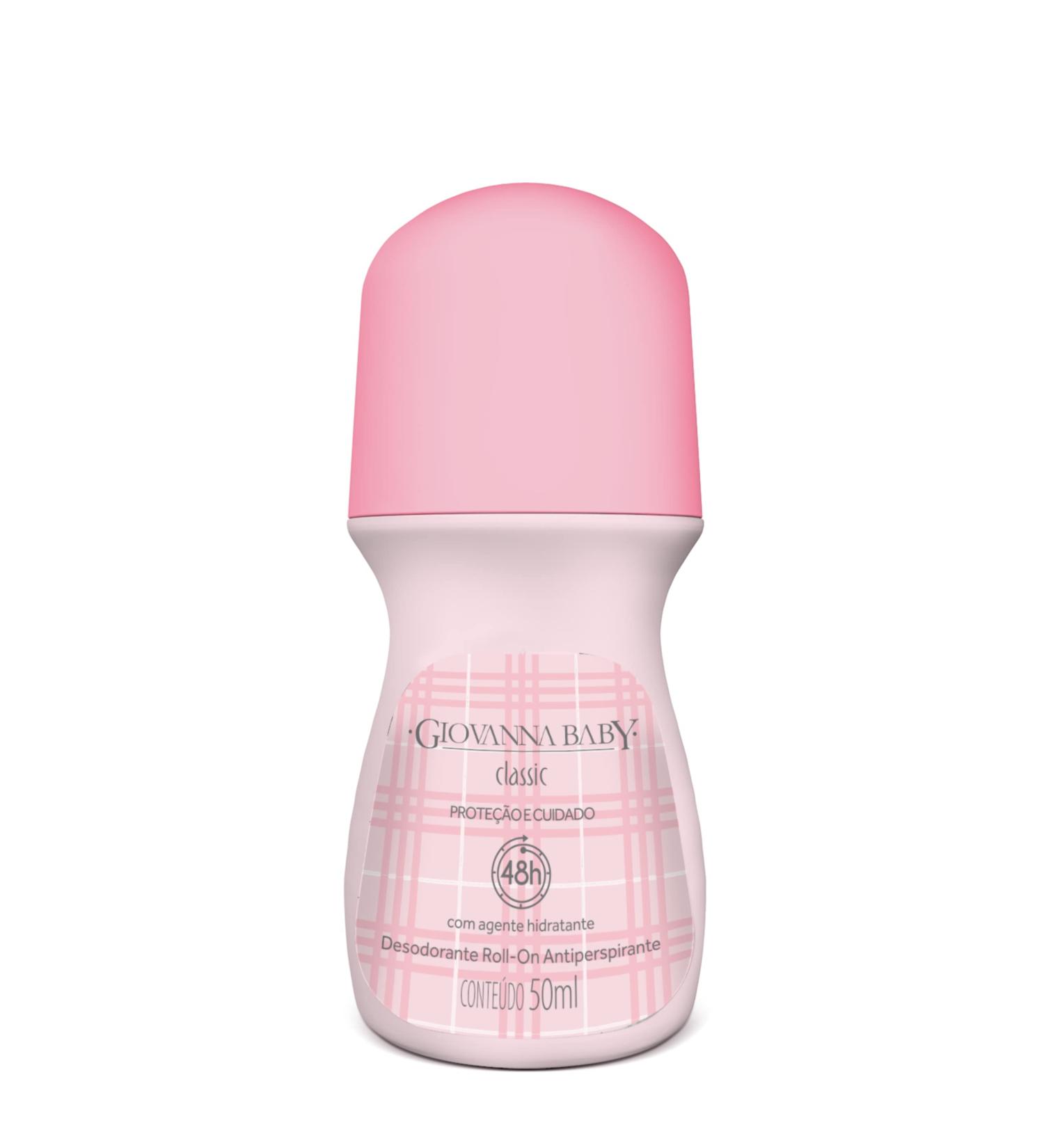Linha Tradicional Giovanna Baby - Desodorante Antitranspirante Roll On Classic 50ml - (Giovanna Baby Classic Collection - Classic Deodorant & Antiperspirant Roll On 1.69 Fl Oz)