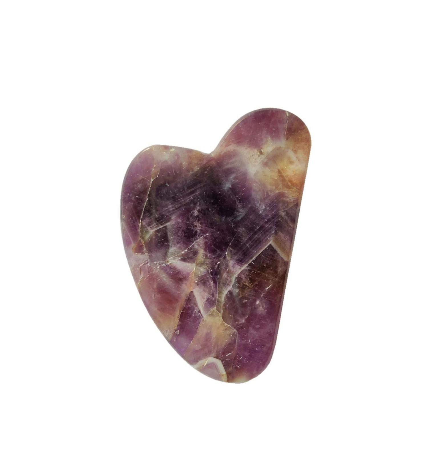 Buy Amethyst Gua Sha - Natural Skin Care Healing Tool | Handmade Purple Facial Massager - Buy Online on GoSupps.com