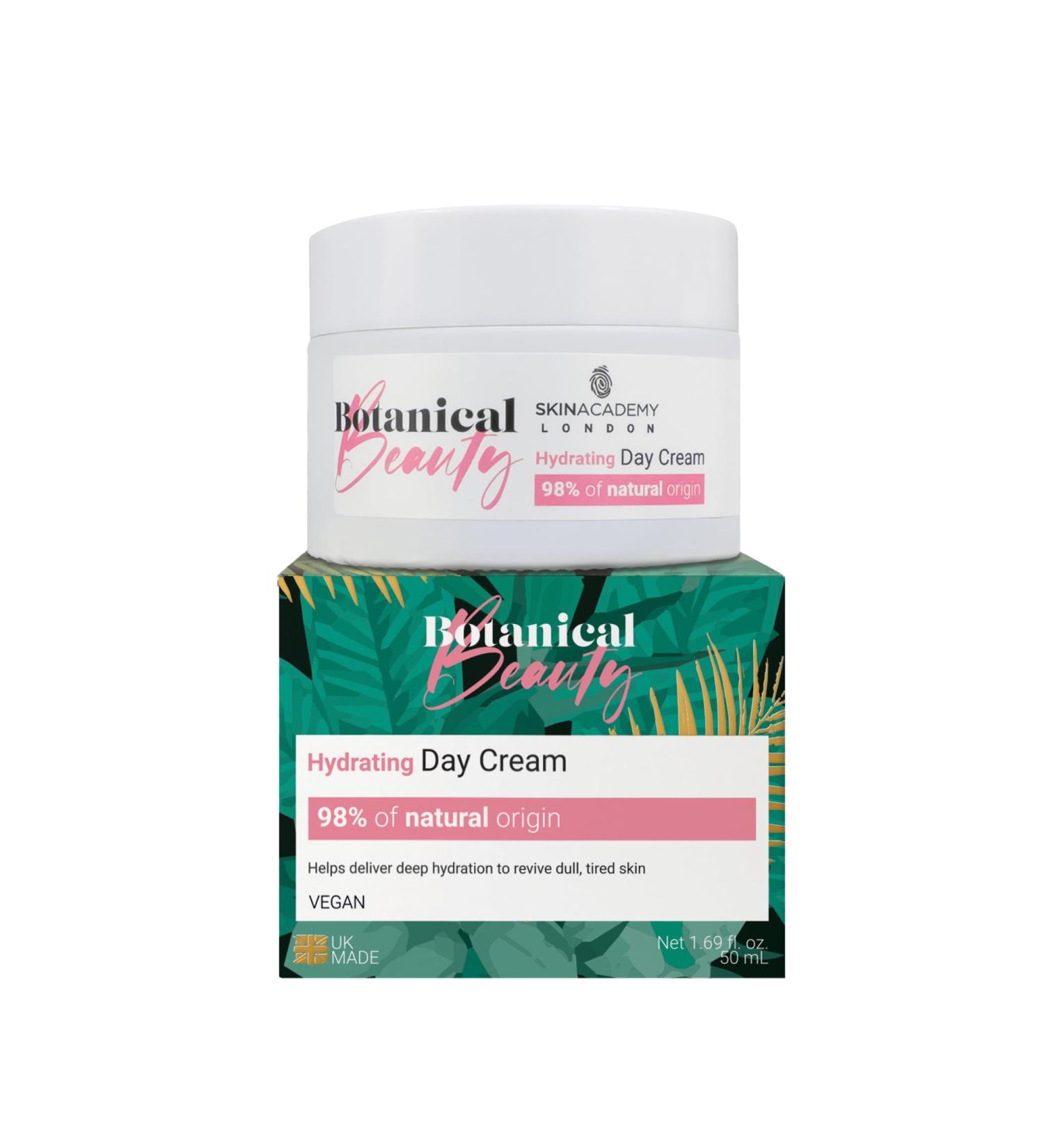 Skin Academy London Botanical Beauty Hydrating Day Cream | 98% Natural Origin | Vegan | 50 ml