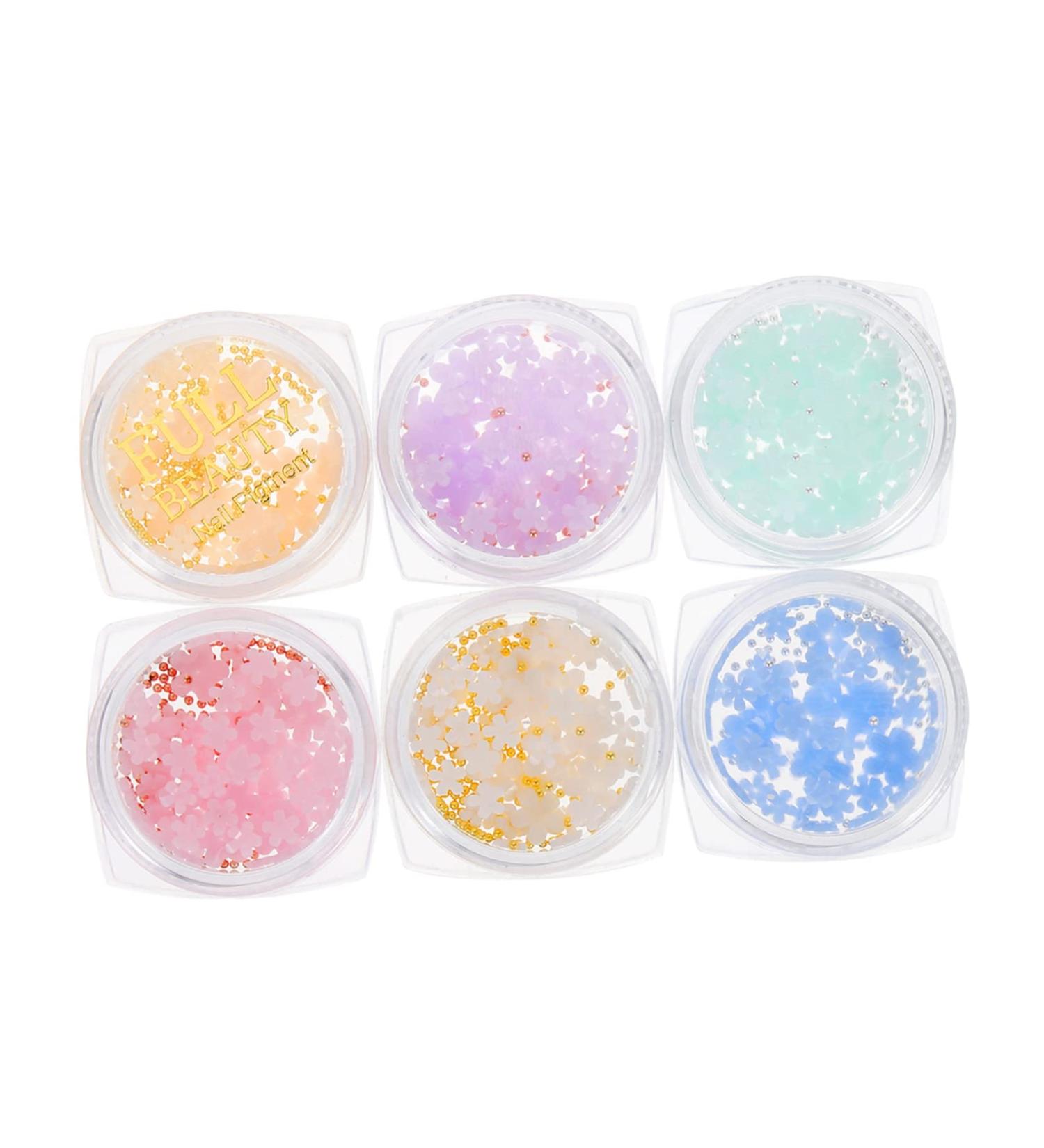 FRCOLOR 18 Boxes Nail Art Accessories Flower Flatback Charm Nail Art Studs False Nails Ornament Nail Accessories 3D Flower Nail Pendant Manicure DIY Decor Delicate Decorate - Buy Online on GoSupps.com