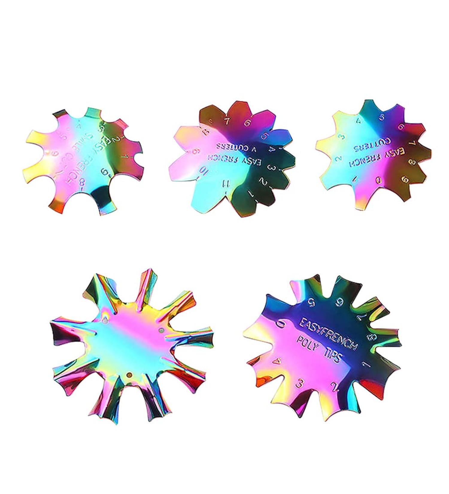 Lurrose 5pcs Creative French Manicure Moulding Templates - DIY Fingernail Design Tools for Perfect Nails - Buy Online on GoSupps.com