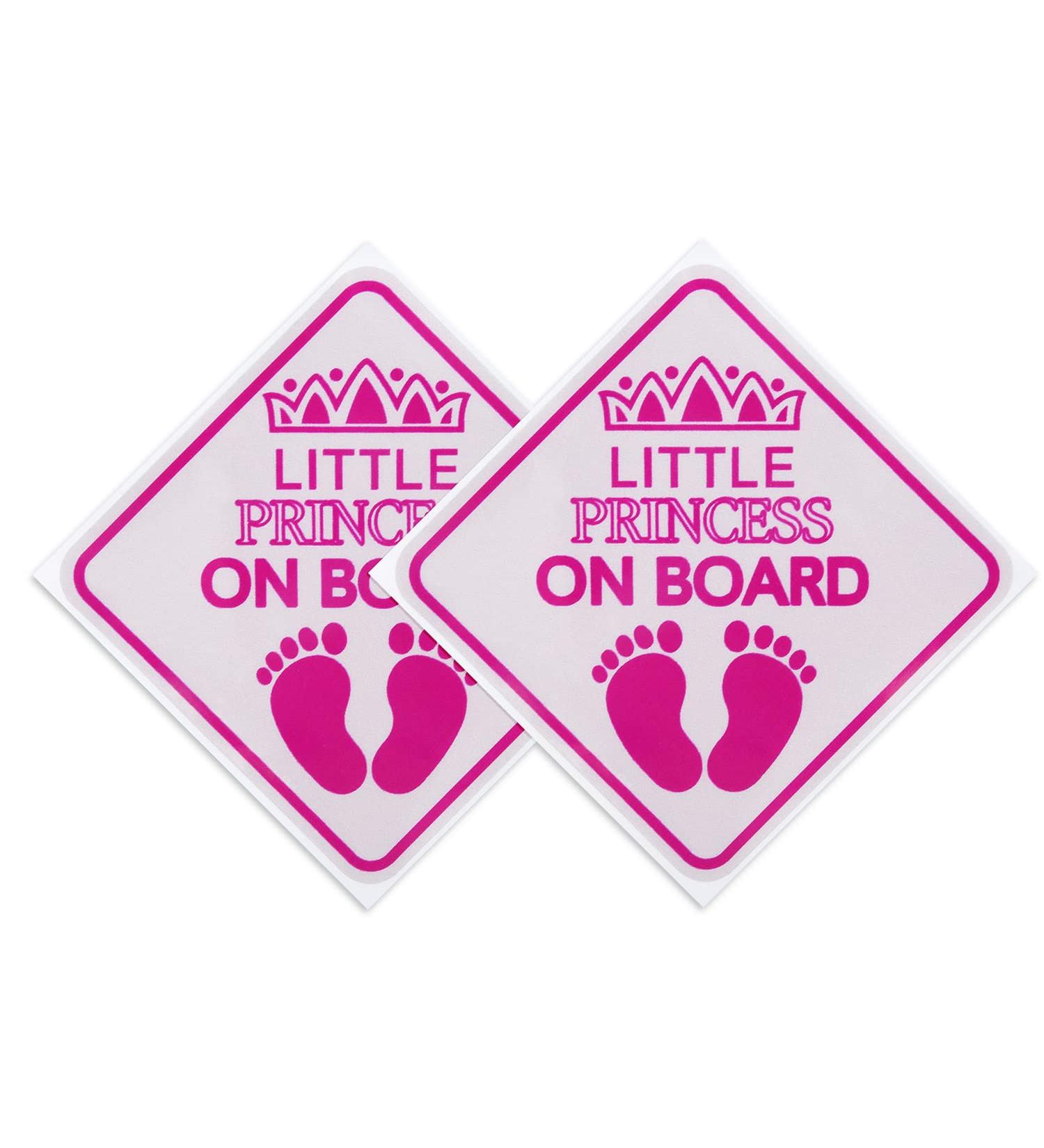Savita 2pcs Baby Bumper Sticker - Little Princess on Board Car Sign - Pink Baby Car Safety Warning for Various Vehicles - Buy Online on GoSupps.com