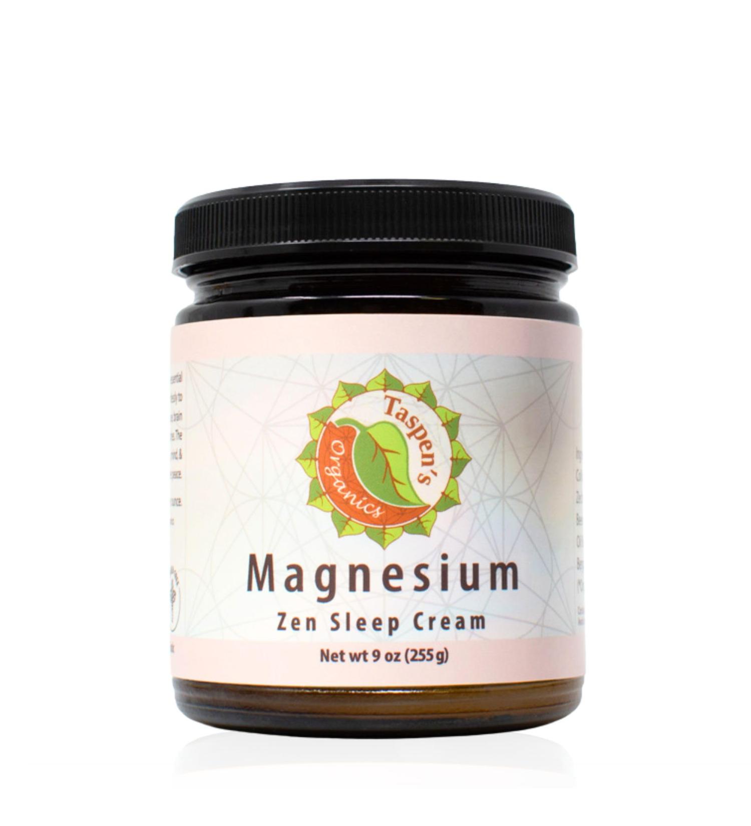 Magnesium Zen Sleep Cream for Deep Relaxation Muscle Soreness Tension Cramps Joint & Skin Health- Natural Ingredients - Non-Greasy Formula - Cruelty-Free (9 oz)