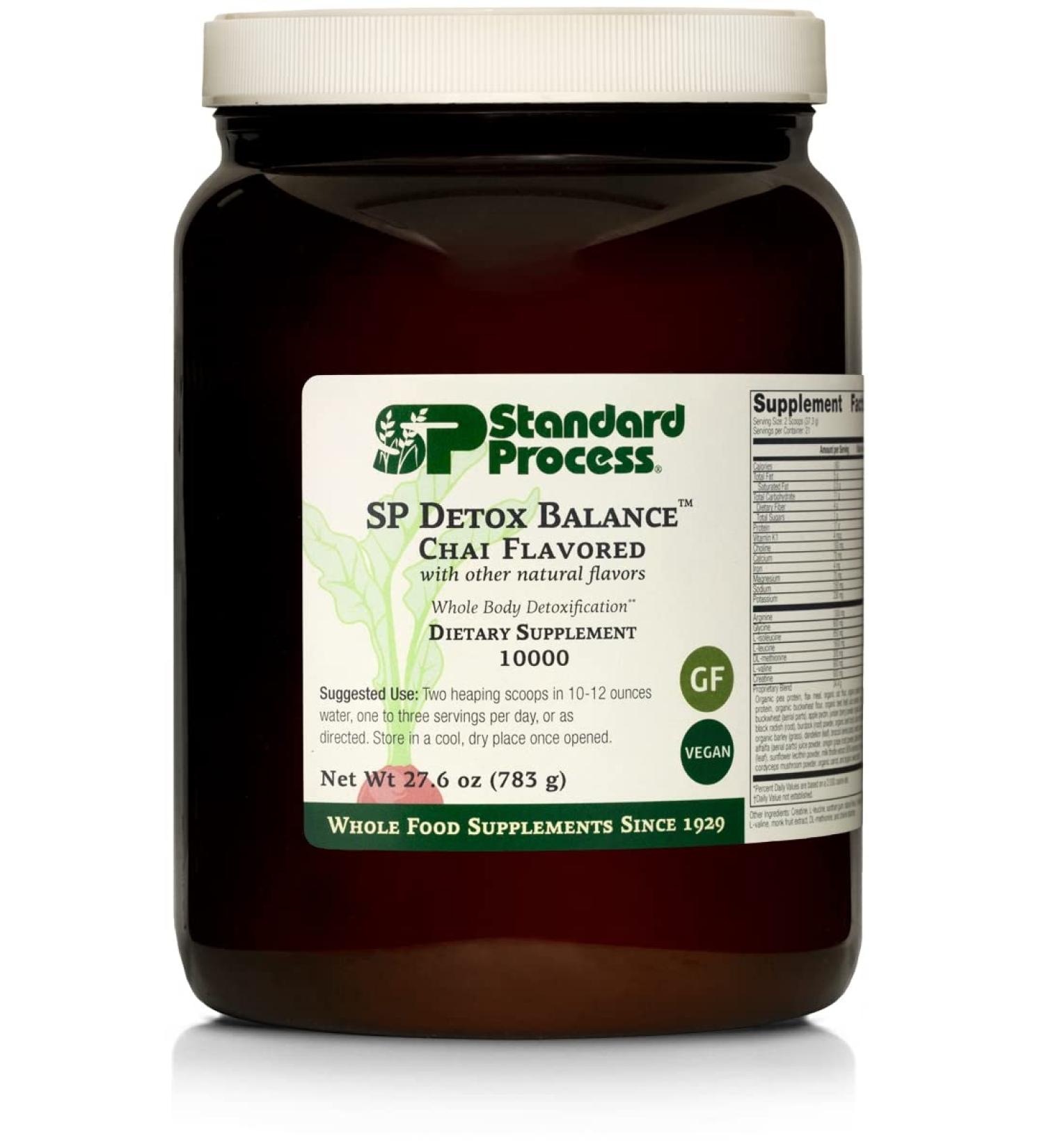 Standard Process SP Detox Balance Chai - Gluten-Free Cleanse Formula with Magnesium, Iron, Creatine, Protein & Monk Fruit Extract - Buy Online on GoSupps.com