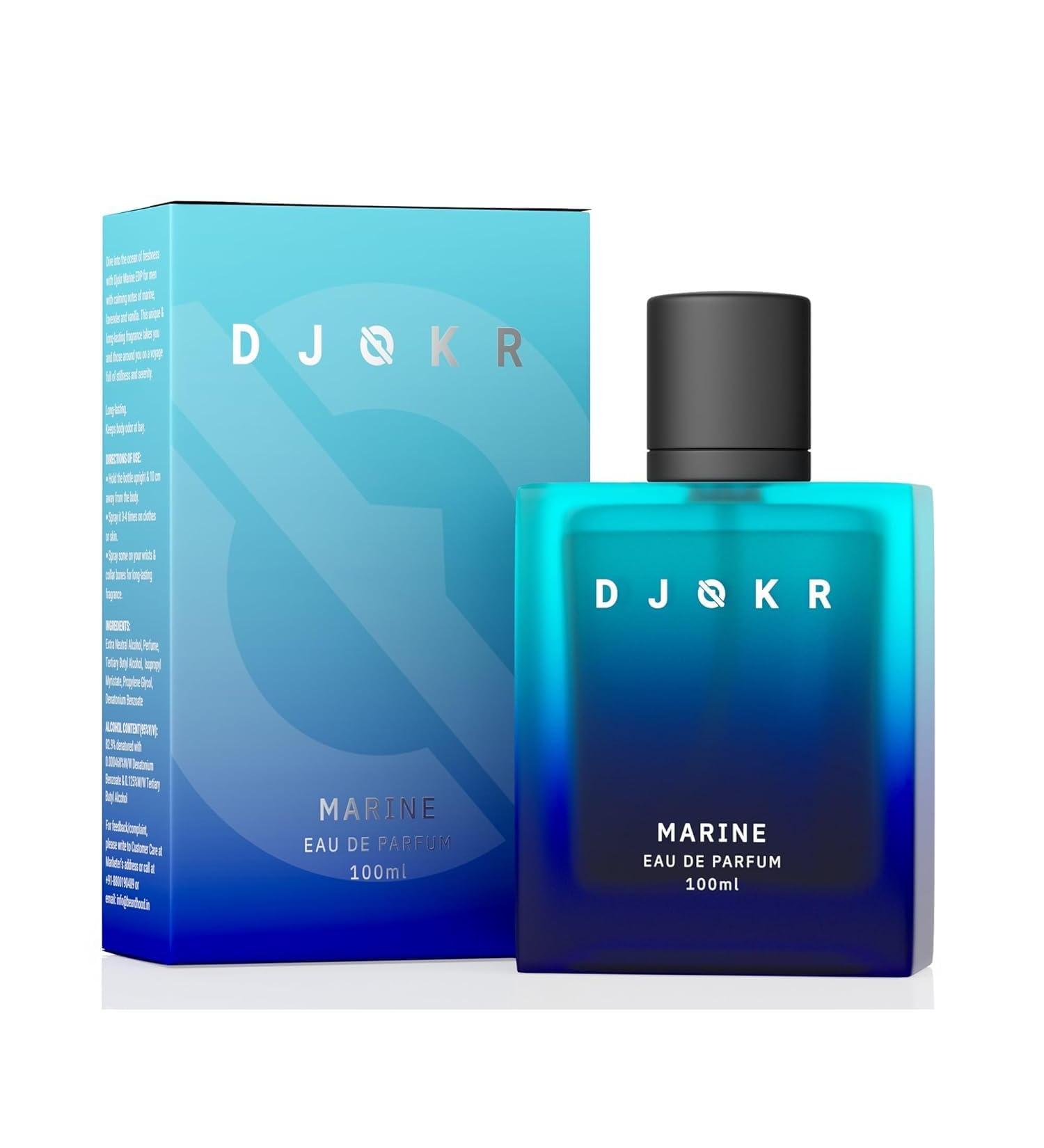 D-jokr Marine Perfume For Men 100 ml | Eau De Parfum | Premium Luxury Long Lasting Fragrance Spray - Buy Online on GoSupps.com