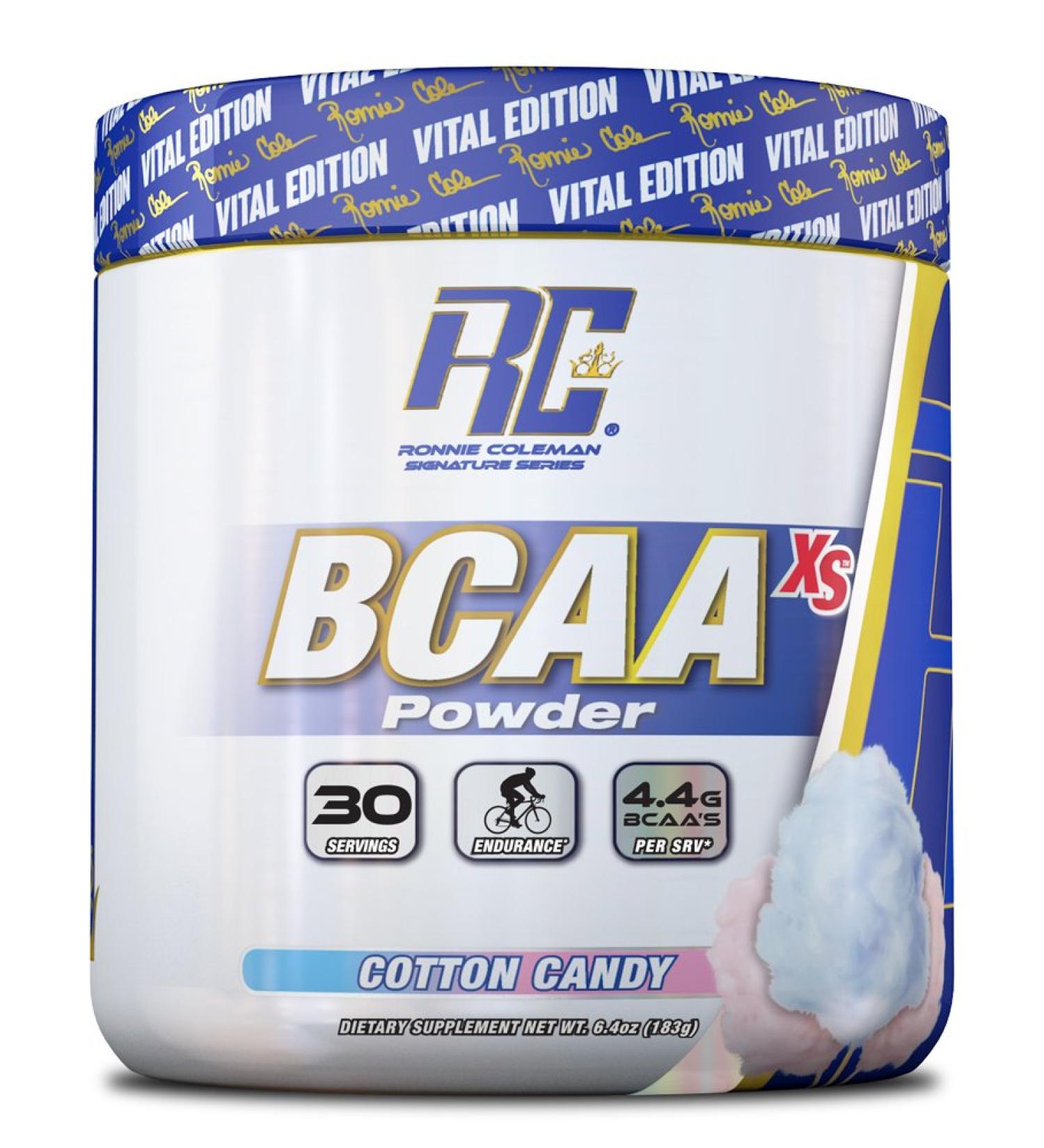 Ronnie Coleman BCAA XS 2:1:1 Powder - Cotton Candy 6.4oz - Buy Online on GoSupps.com