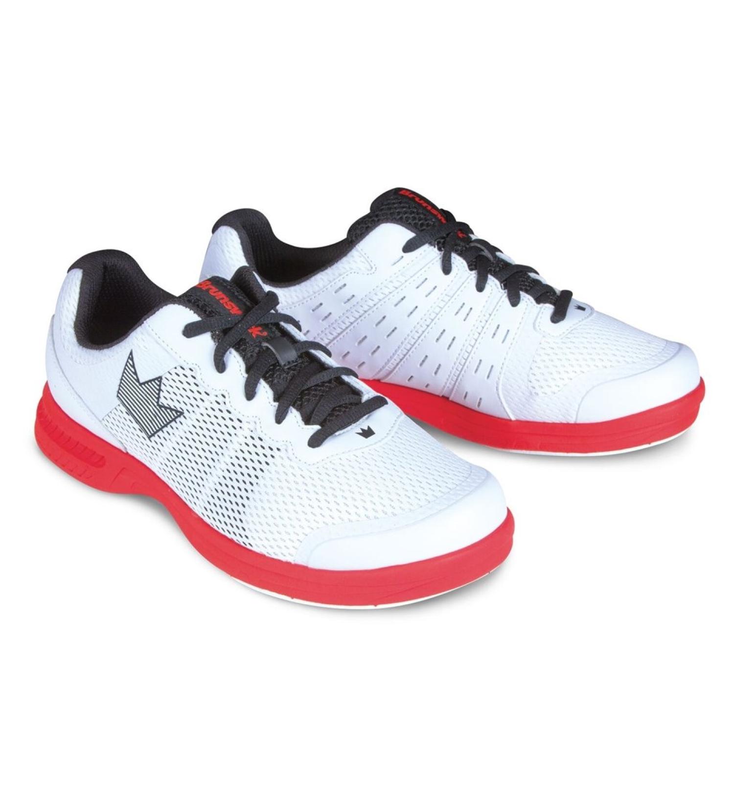 Brunswick Men's Fuze Bowling Shoes-White/Red Size 10 White/Red