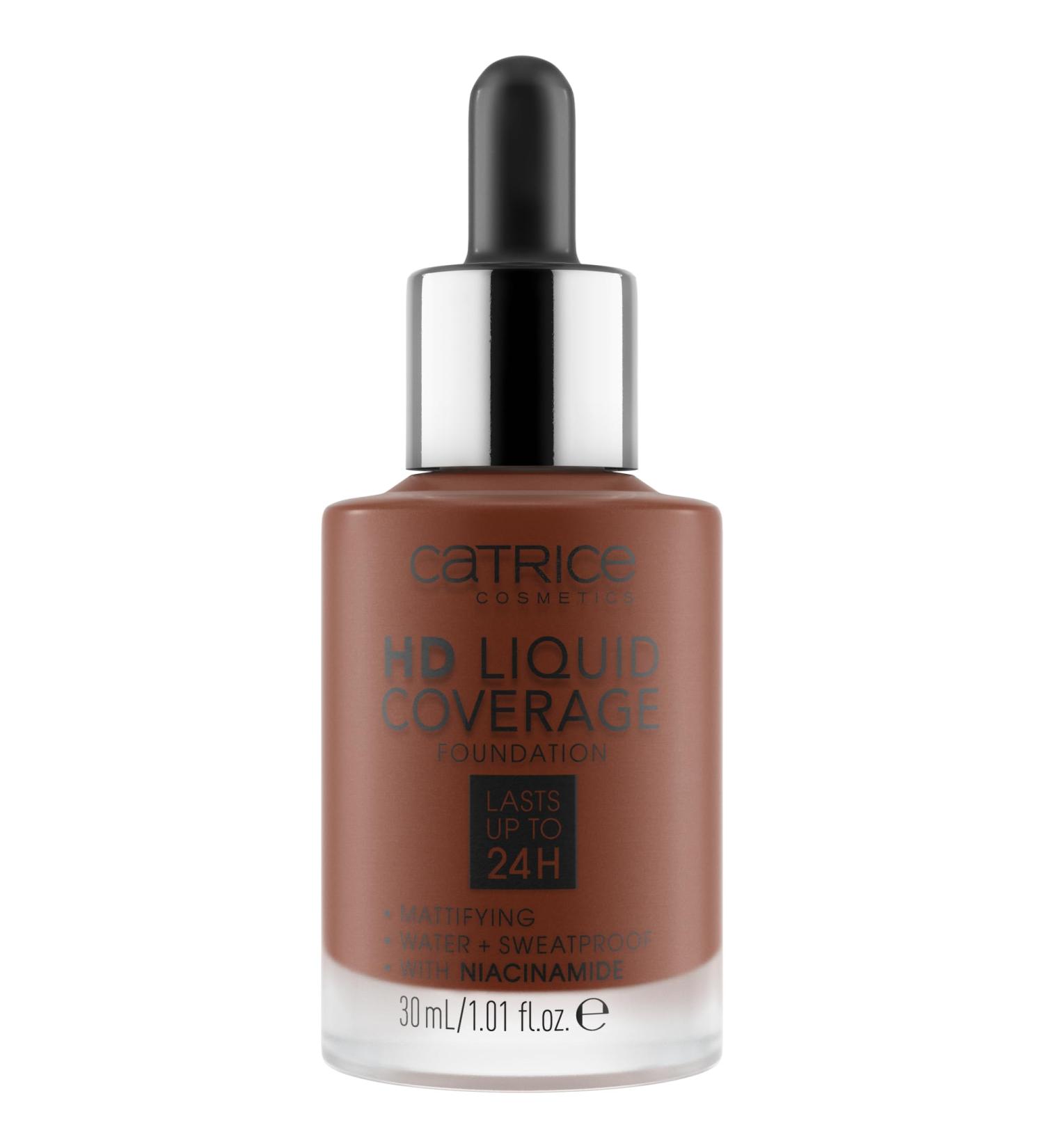 Catrice HD Liquid Coverage Foundation No. 098 - Vegan Oil-Free Waterproof 30ml | Long-Lasting Matte Formula for Impure Skin - Buy Online on GoSupps.com