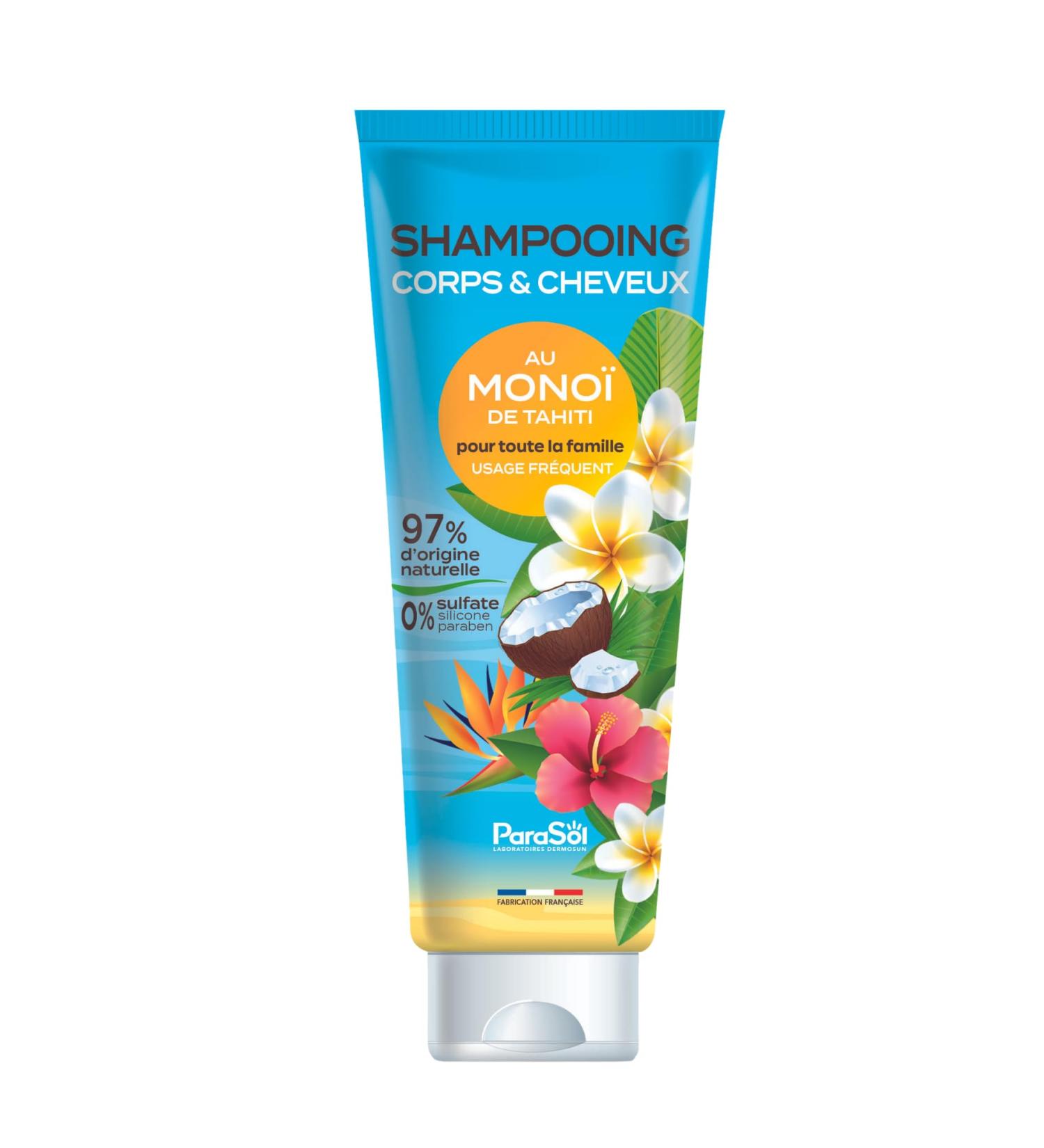 ParaSol - Body and hair shampoo with Mono de Tahiti - 97% natural origin - 0% Sulfate Silicone Paraben - Made in France - Buy Online on GoSupps.com
