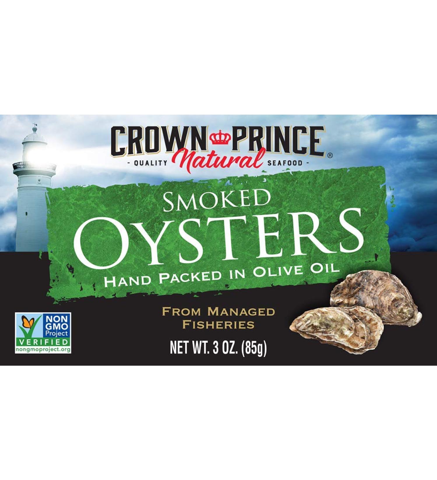 Crown Prince Smoked Oysters in Oil - 3 Ounce (Pack of 2) - Buy Online on GoSupps.com