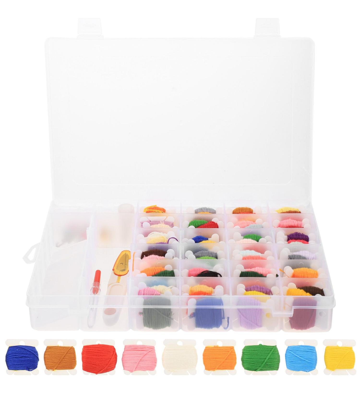 Exceart 3-Piece Embroidery Tool Kit | Cross Stitch Sewing Yarn Organizer & Accessories | International Shipping - Buy Online on GoSupps.com