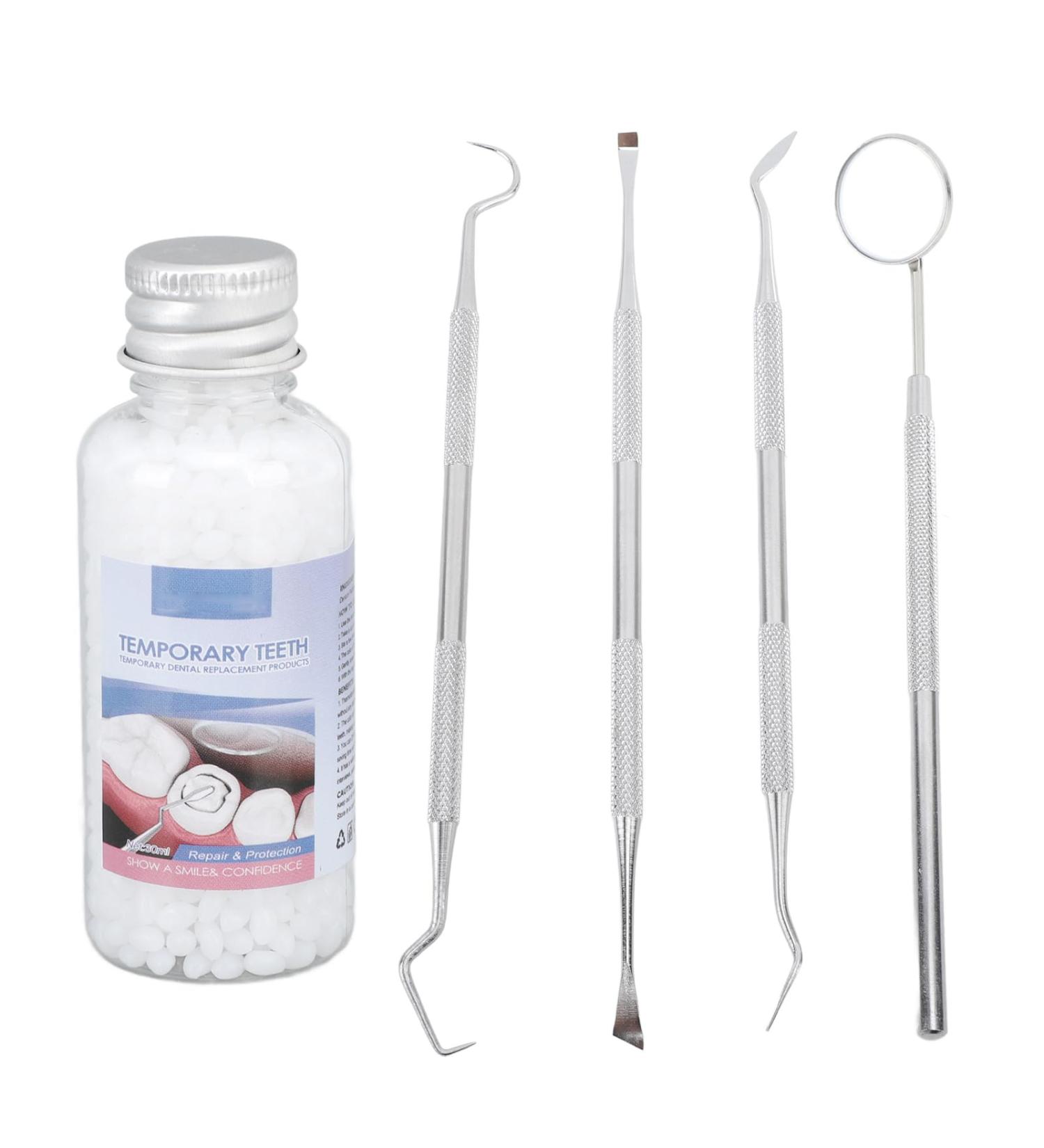 Horoper Temporary Tooth Repair Set | Formable Artificial Teeth for Quick Fix | Thermal Tooth Filling Beads & Tools for Missing or Broken Teeth - Buy Online on GoSupps.com