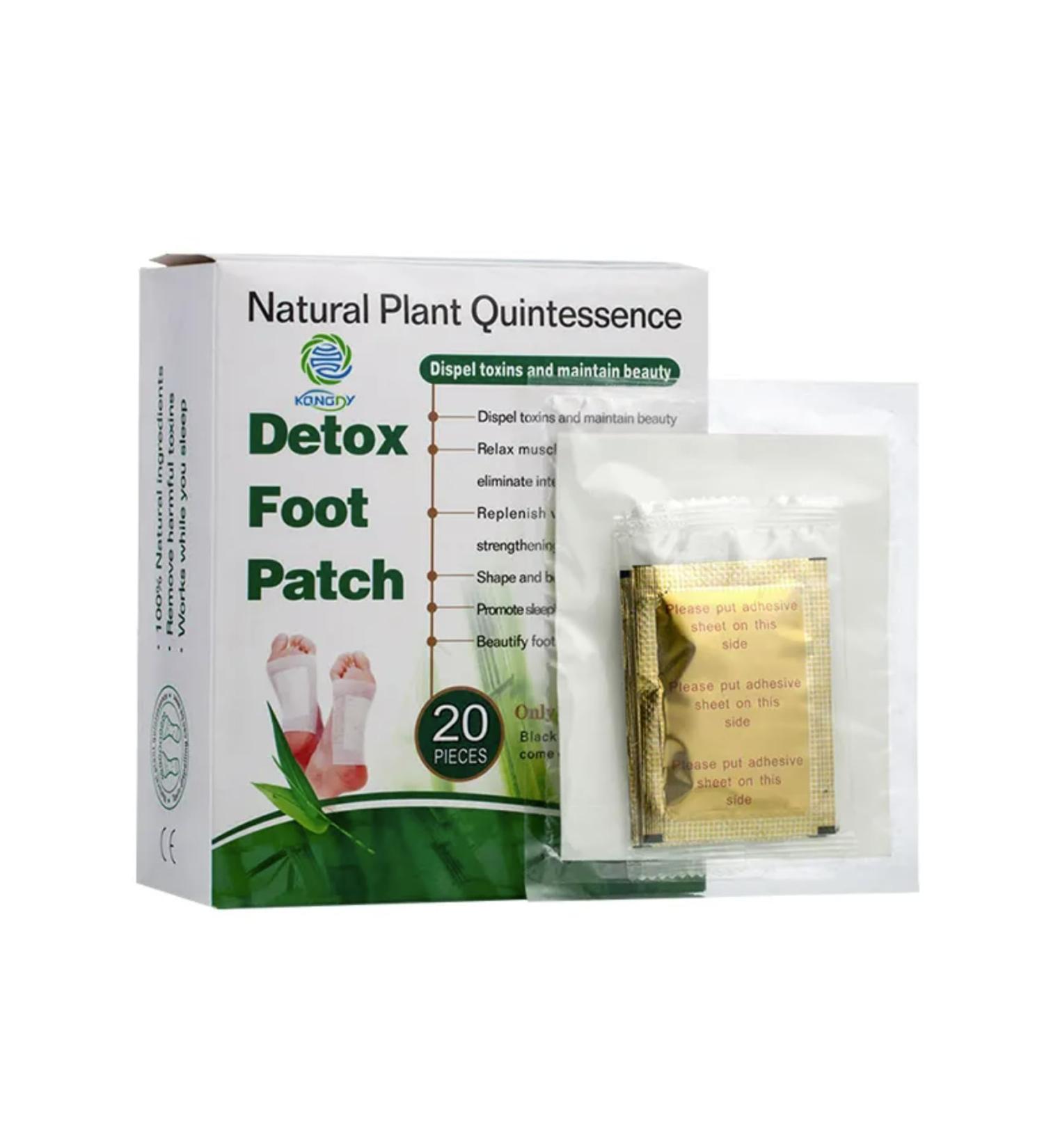 Natural Bamboo Vinegar Foot Pads with Chitosan - 20pcs for Relaxation Fatigue Relief & Better Sleep - Buy Online on GoSupps.com