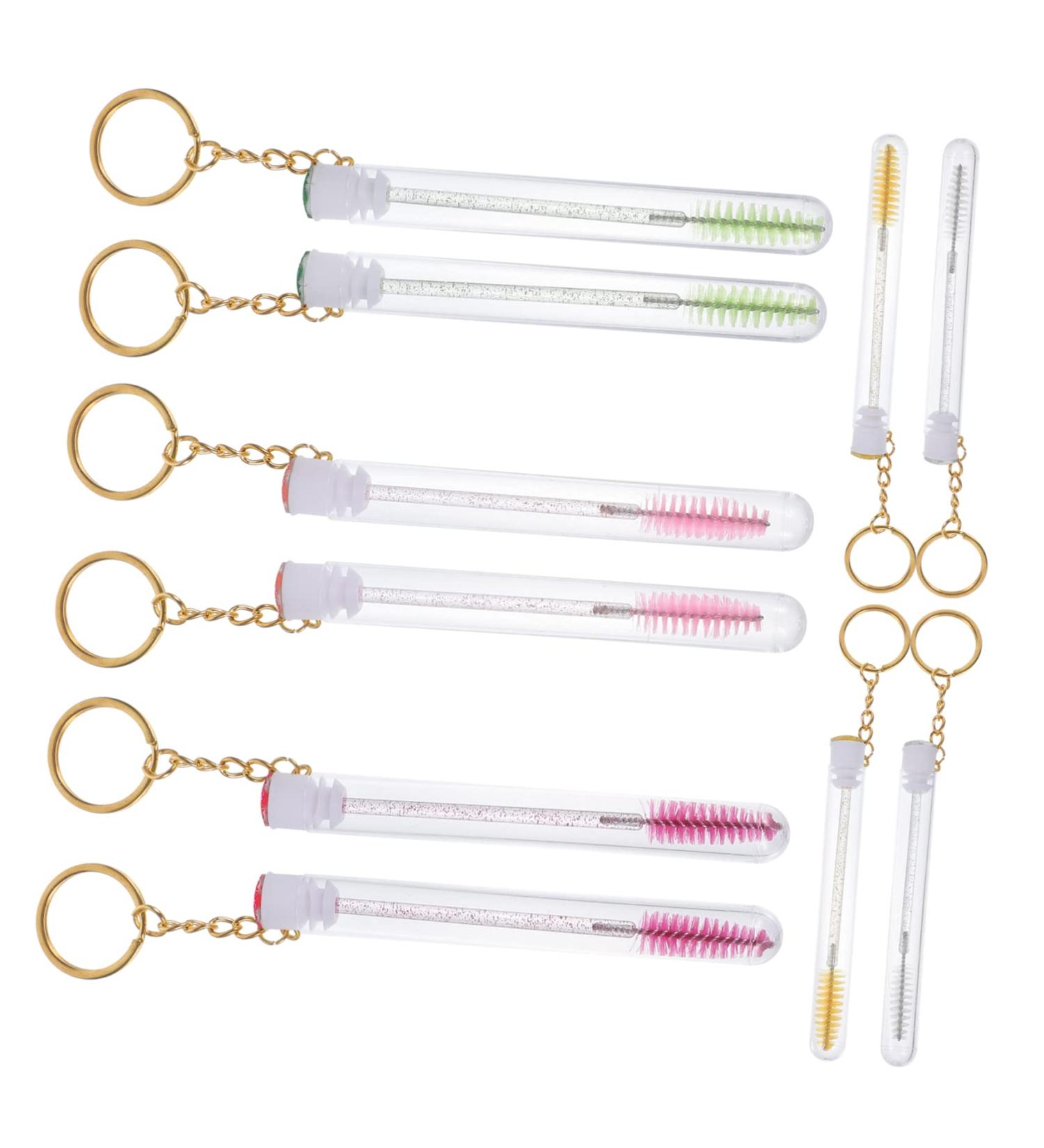 Beavorty 10 Pcs Keychain Mascara Brush Lash Mascara Empty Mascara Wand Eyelash Brush with Keyring and Tube - Buy Online on GoSupps.com