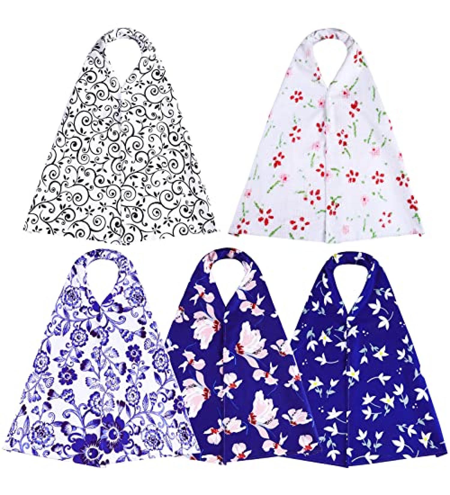 5 Pack Adult Bib Dining Scarf - Washable & Reusable Clothing Protectors for Women - Buy Online on GoSupps.com