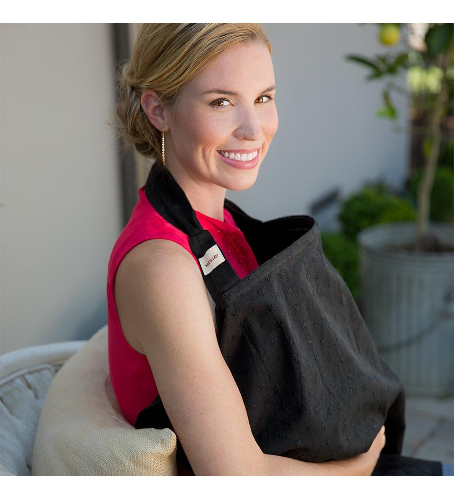 Bebe Au Lait Nursing Cover - Black Eyelet | Stylish and Functional Nursing Cover - Buy Online on GoSupps.com