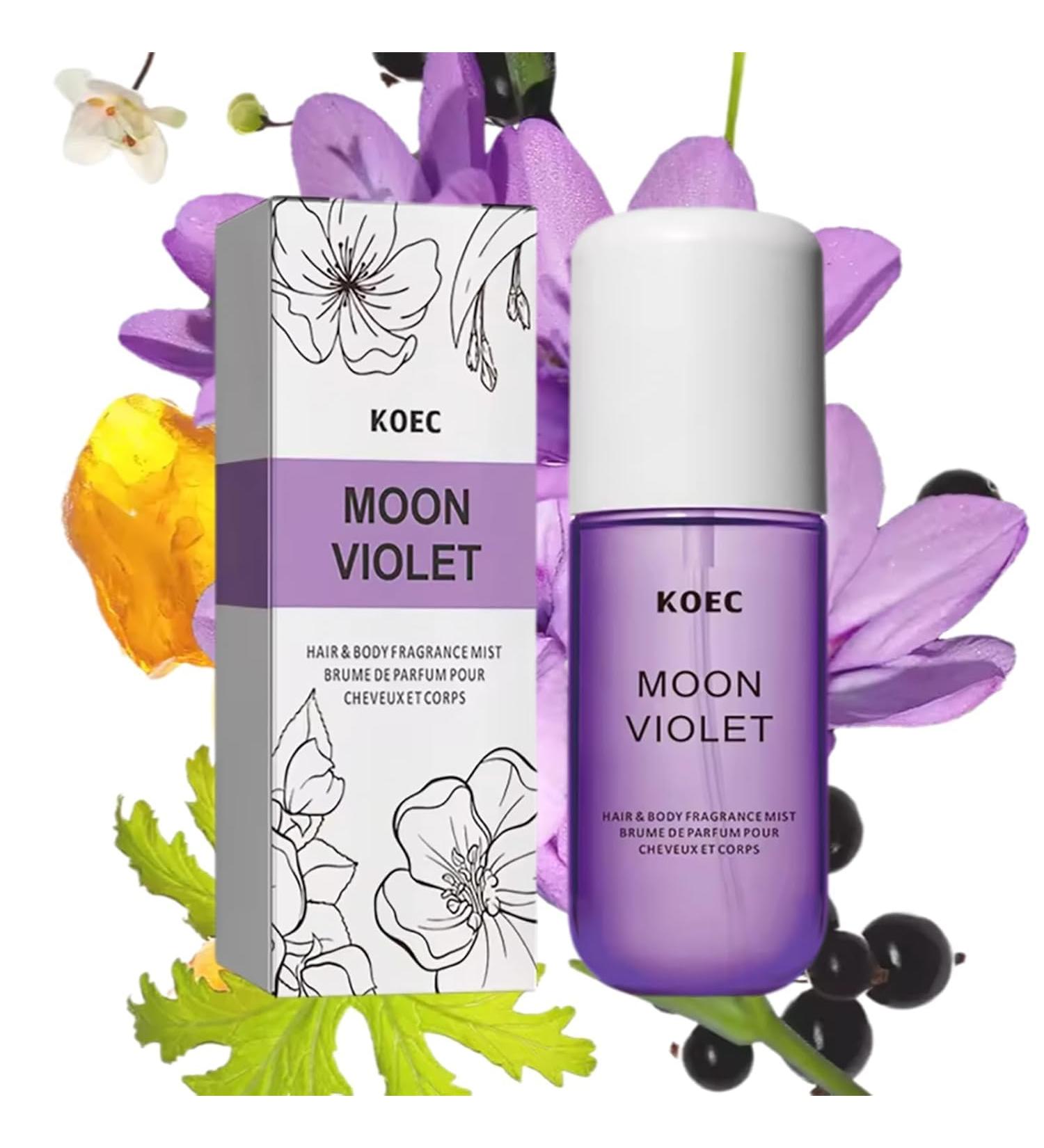 Koec Vanilla Coconut Perfume 50ml Body & Hair Fragrance Mist Women Men Eau De Toilette Spray Perfume Body Mist Spray Travel Size (Vanilla Coconut) (Moon Violet) - Buy Online on GoSupps.com
