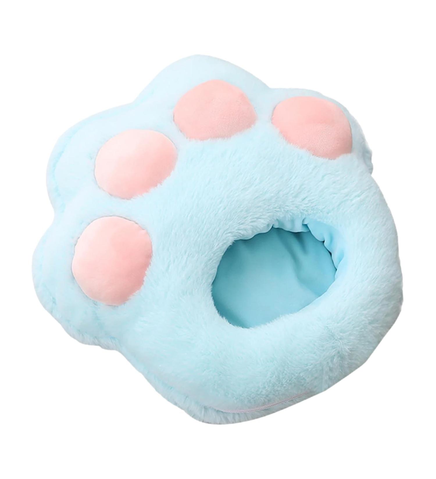 Aznever Rechargeable Foot Warmer - Heated Sweet Heating Pillows & Warm Shoes | Katzfoten Winter Foot Warmers for Office Bedroom & Travel - USB Blue Cat-Clawed Model - Buy Online on GoSupps.com