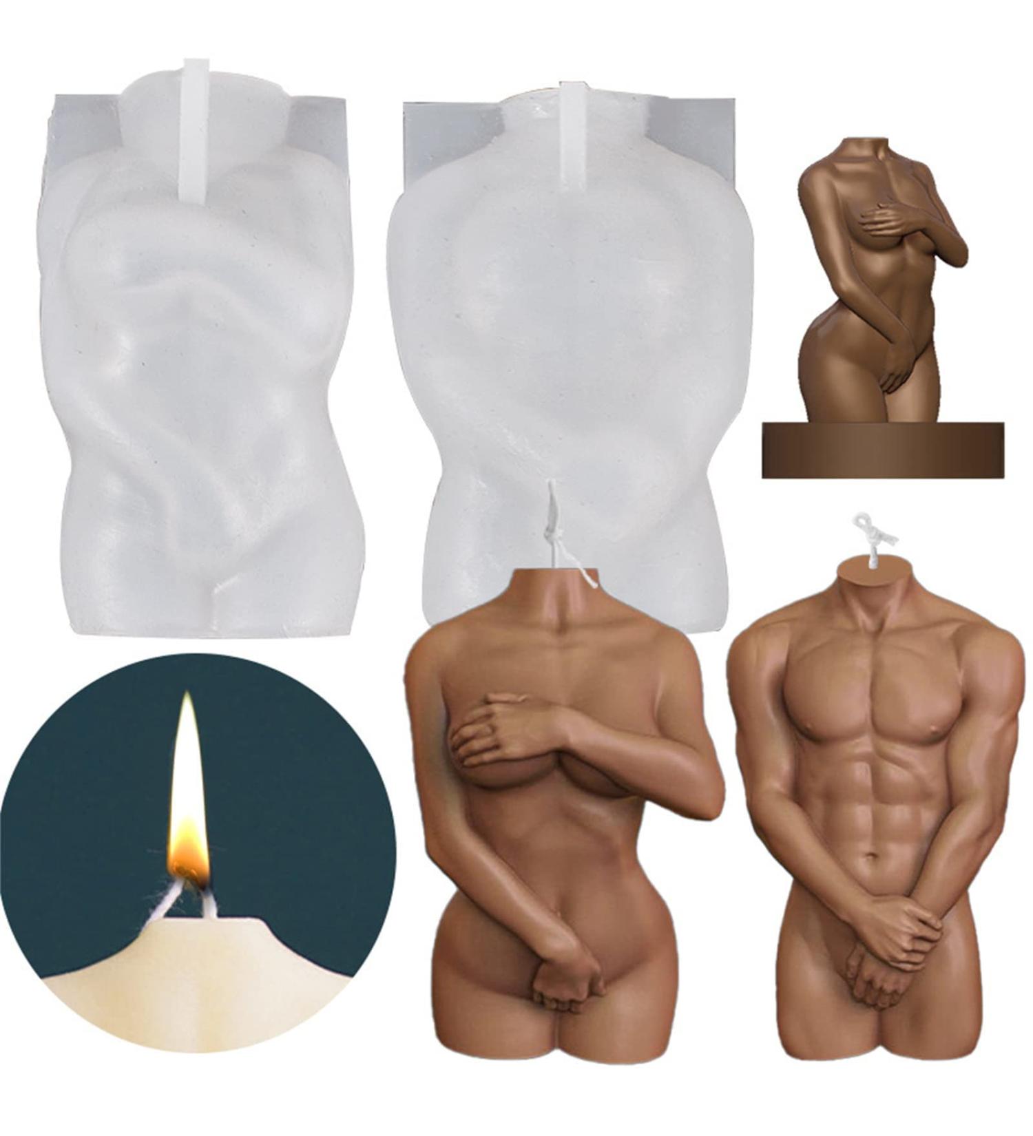 Troysinc Candle Shape Silicone Set for Adult Body Candles - DIY Naked Body Silicone Molds for Crafting Wax & Resin Art (2 Pieces) - Buy Online on GoSupps.com