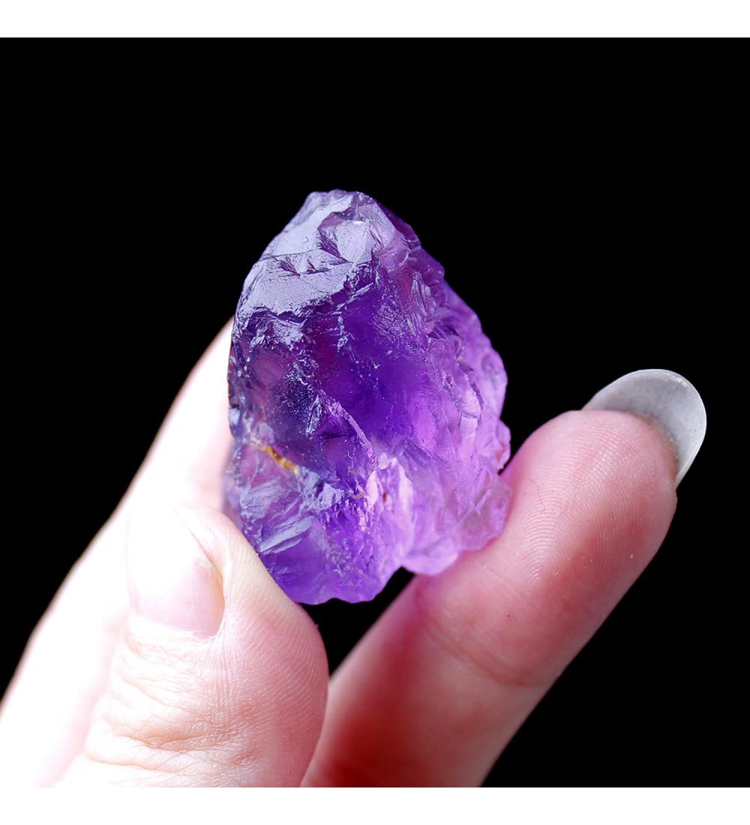 1 Pcs Natural Raw Amethyst Quartz Crystal Rough Stone Specimen Crystal Love Natural Stones and Minerals Fish Tank Full of Texture (Size : 30-40g) - Buy Online on GoSupps.com
