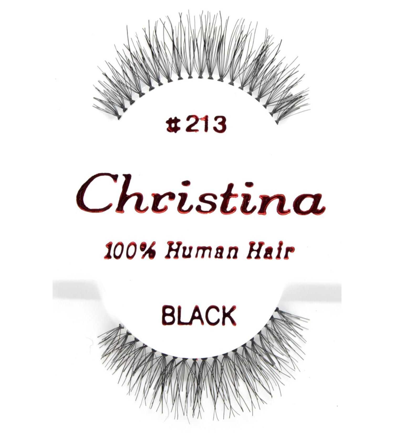 12X #213 Christina 100% Human Hair Fake Eyelashes - Premium Quality - Buy Online on GoSupps.com