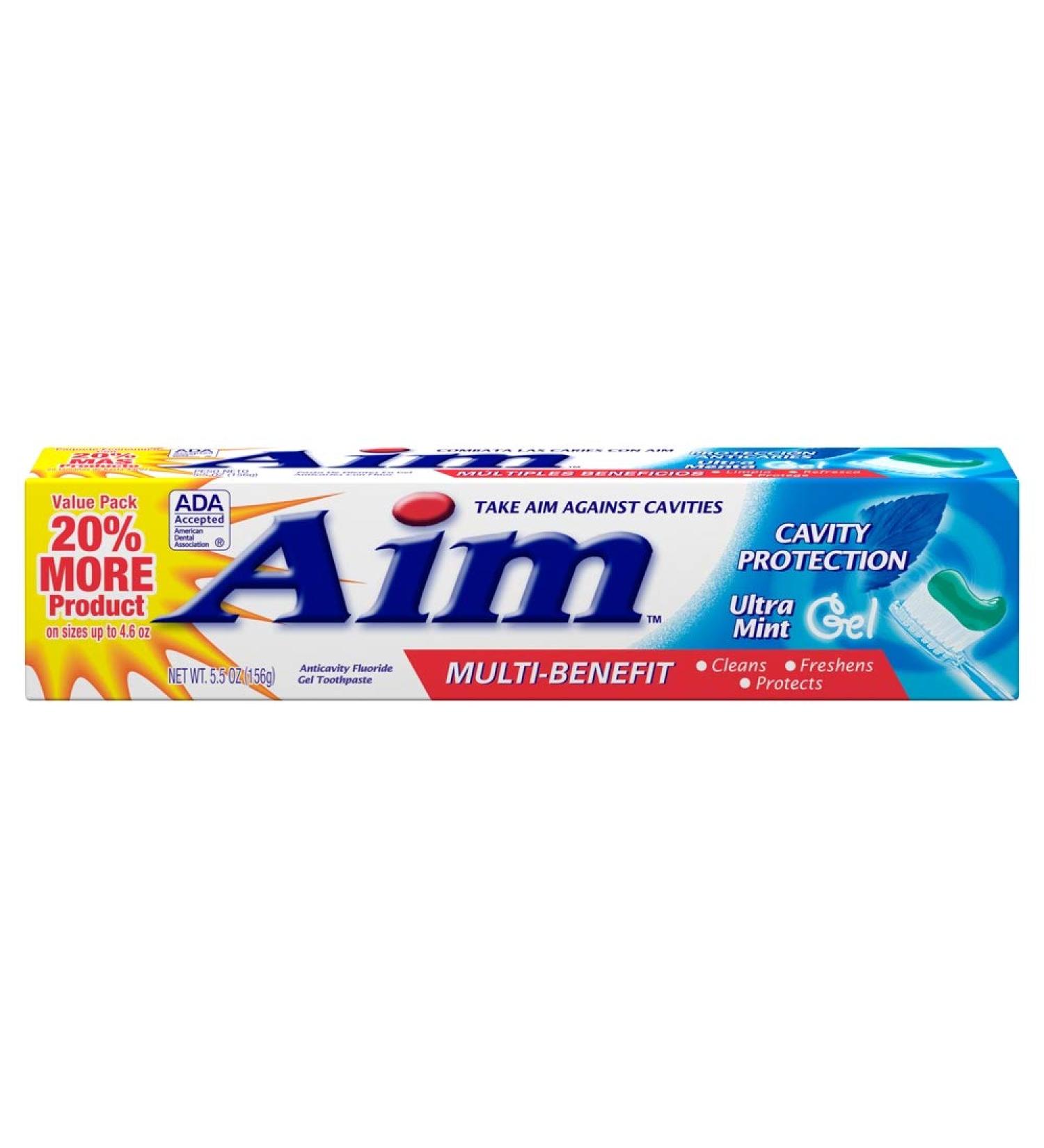Buy Aim Cavity Protection Mint Gel 5.5oz - Effective Dental Care for Stronger Teeth | International Shipping - Buy Online on GoSupps.com
