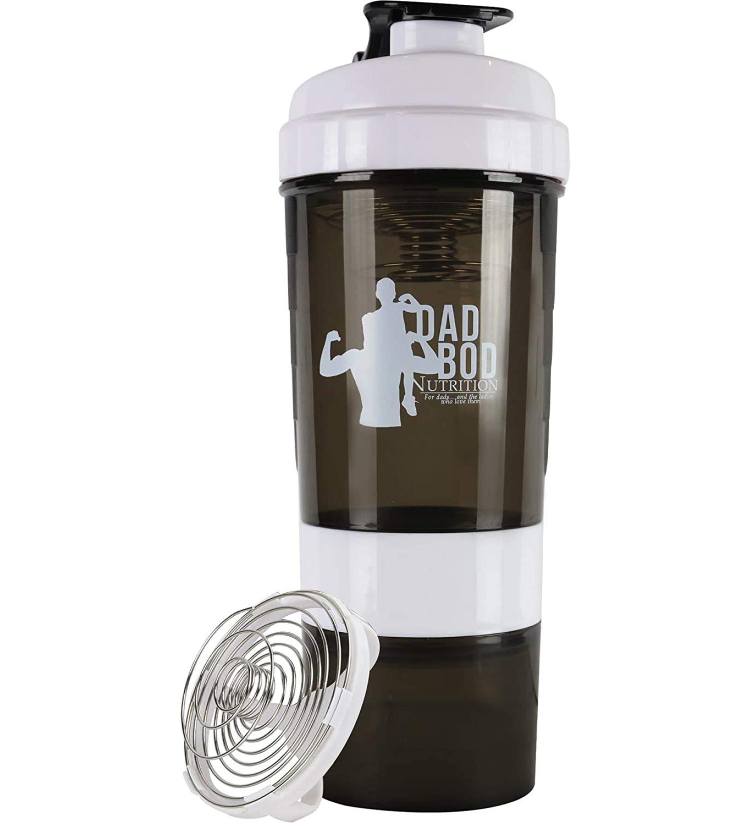 Shop Dad Bod Nutrition Funny Protein Shaker Bottle Set - 3-Piece with Storage - Perfect for Protein Powder Mixing - International Shipping Available - Buy Online on GoSupps.com