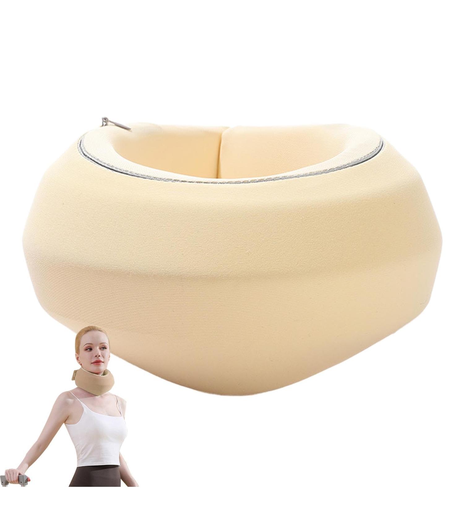 ZCEPLEM Rescue Neck Support - Adjustable Soft Foam Breakwear for Sleeping Relieves Pressure & Spinal Stress - Yellow - Buy Online on GoSupps.com