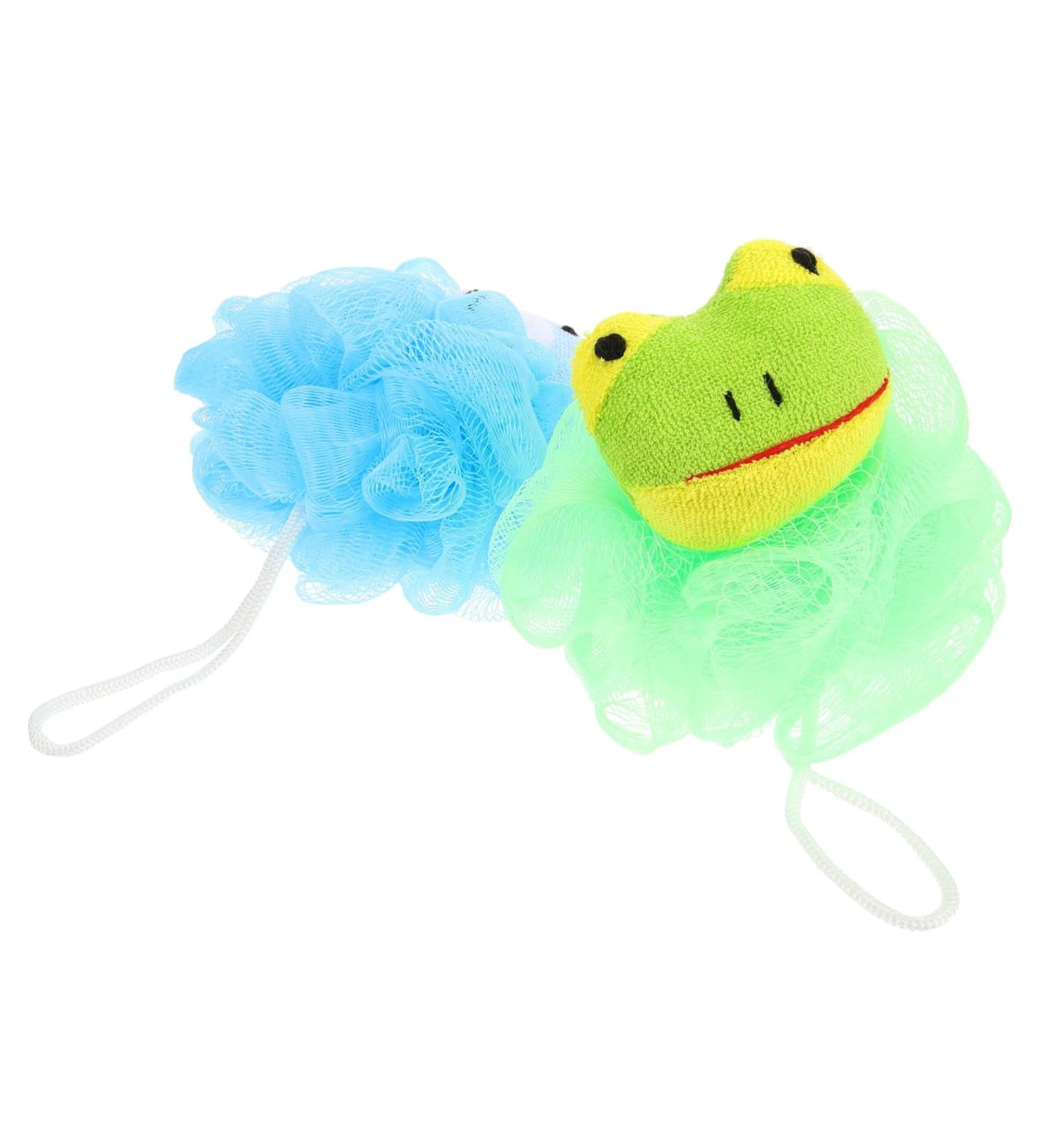 Beaupretty 2pcs Children's Bath Ball - Cartoon Flower Sponge Mesh Pouf Reusable Shower Loofah for Baby & Kids - Perfect Bath Time Accessory - Buy Online on GoSupps.com