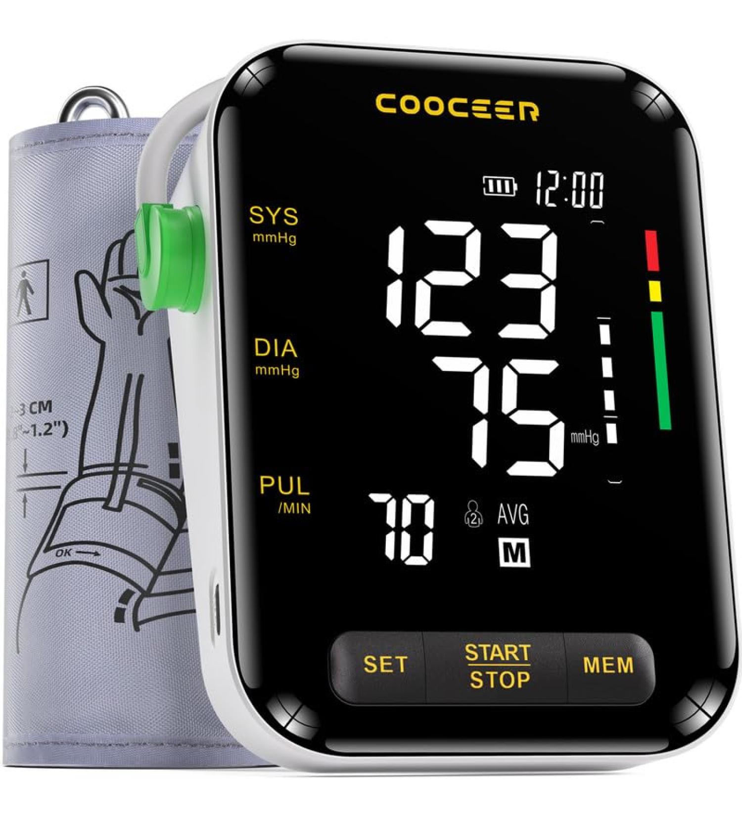 Automatic Blood Pressure Monitor X8 - Digital Upper Arm Machine for Home Use with Adjustable Cuff (8.7-16.5) & Large Backlit Display - Shop Internationally - Buy Online on GoSupps.com