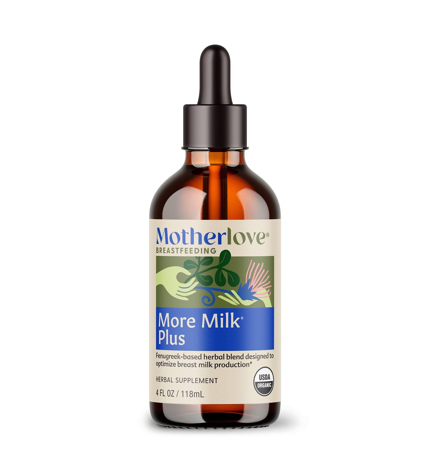 Motherlove More Milk Plus Tincture (4 oz) - Organic Fenugreek Lactation Supplement for Breastfeeding Support - Buy Online on GoSupps.com
