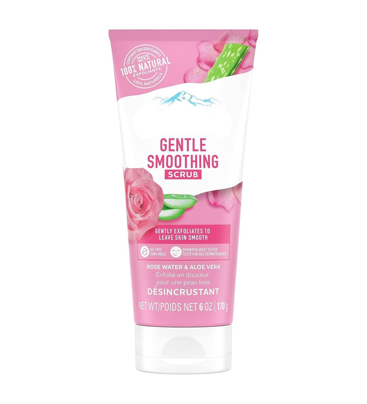 Face Scrub Our Gentlest Scrub Yet Rose Water & Aloe Vera Made with 100% Natural Exfoliants Paraben Free Oil-Free 170 gm