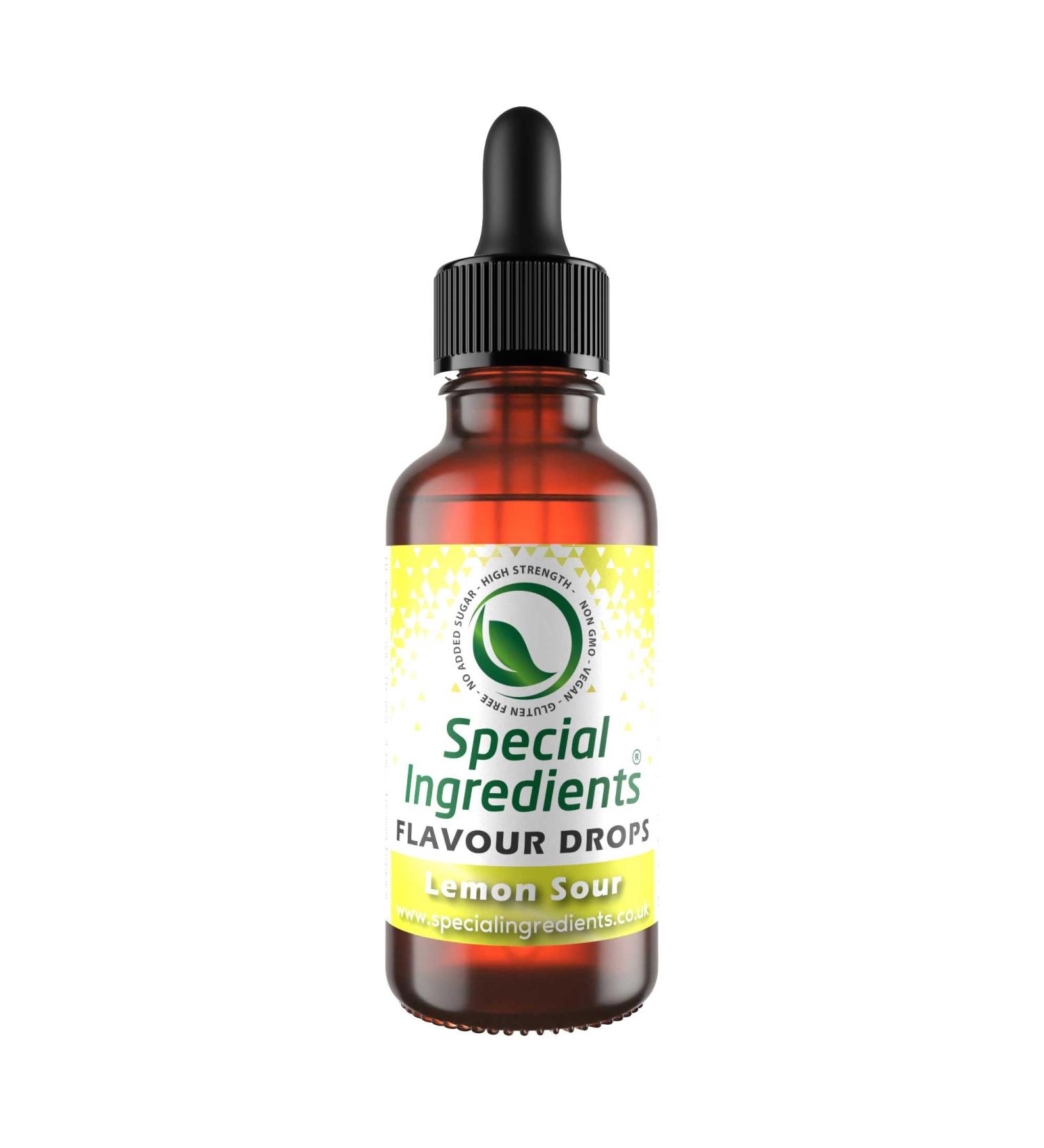 Lemon Sour Drop 30ml - Highly Concentrated Vegan Food Flavoring | Non GMO, Gluten Free - Buy Online on GoSupps.com