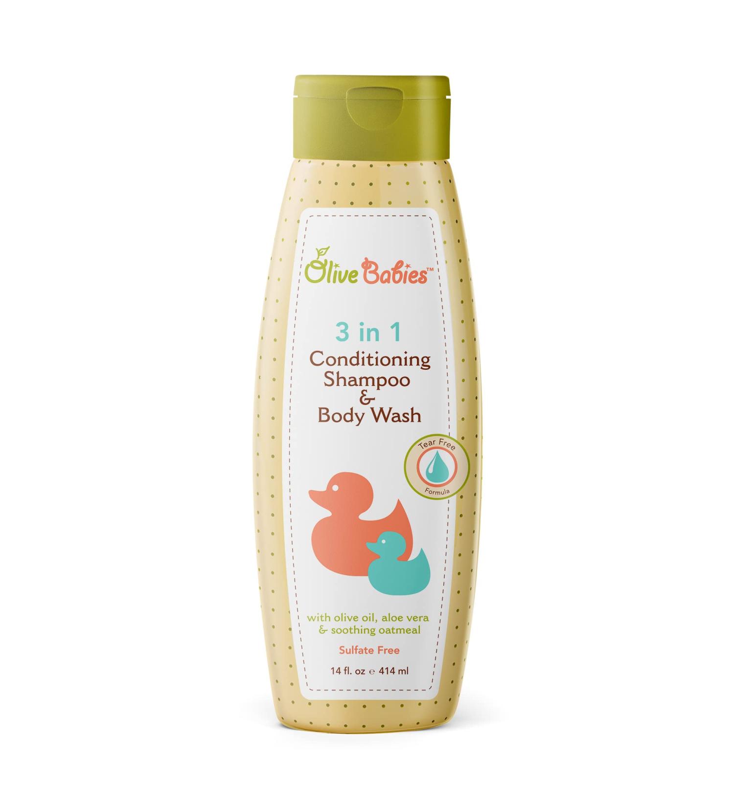 Olive Babies 3 In 1 Conditioning Shampoo and Body Wash 14 Ounce - Buy Online on GoSupps.com