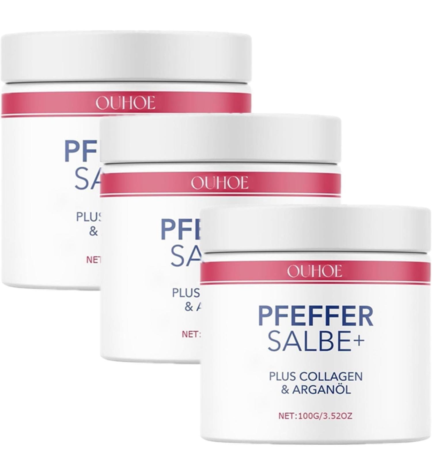 Pepper Ointment Plus - Active Browning Cream with Collagen & Argan Oil - 100ml (3PCs) - Best for Skin Care - Buy Online on GoSupps.com