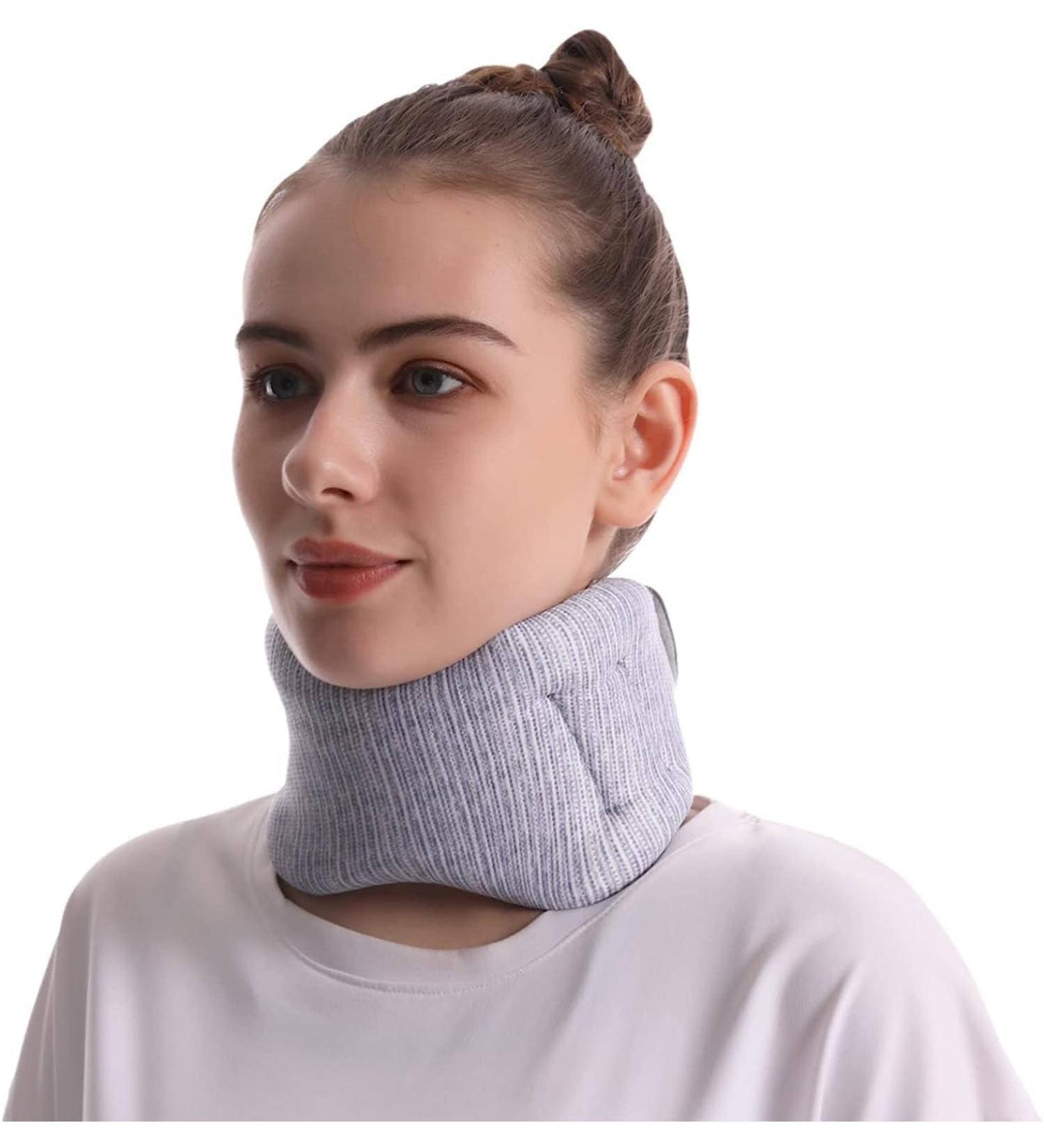 Xinchi Adjustable Neck Support Collar for Pain Relief - Breathable Ergonomic Neck Bandage with Velcro Fastener for Men & Women - Blue - Buy Online on GoSupps.com