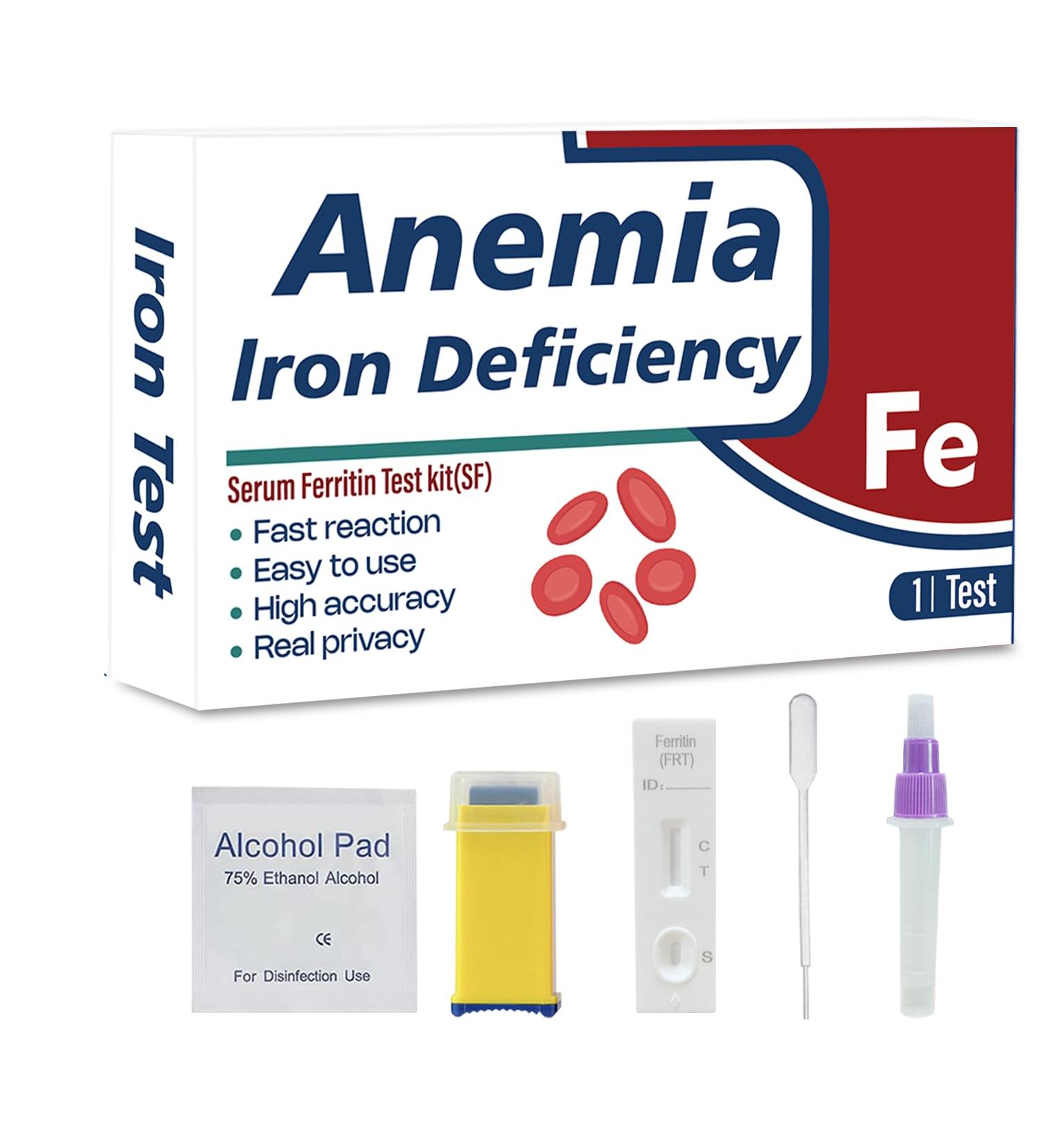Iron Deficiency Test Kit Iron Deficiency Test Home kit-Quick Response and Accurate Results-Easy to Read and use 1 Test 1 Count (Pack of 1) - Buy Online on GoSupps.com