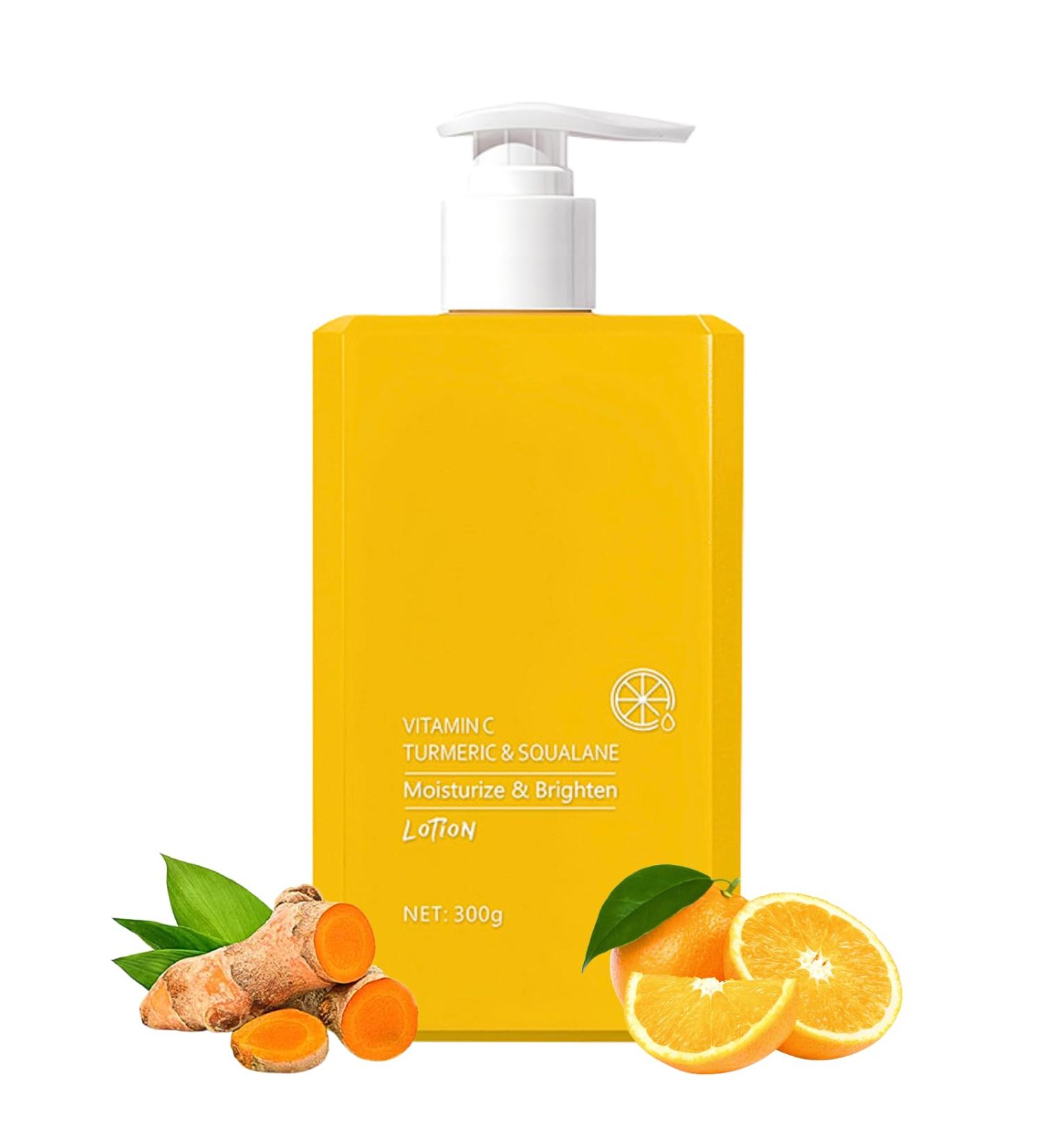 Vitamin C & Turmeric Body Lotion Brightening Body Lotion Turmeric Body Moisturiser for Dry Skin Body Creams for Women Men Remove Dark Spots Nourishing Body Skin Care Large-Capacity 300g - Buy Online on GoSupps.com