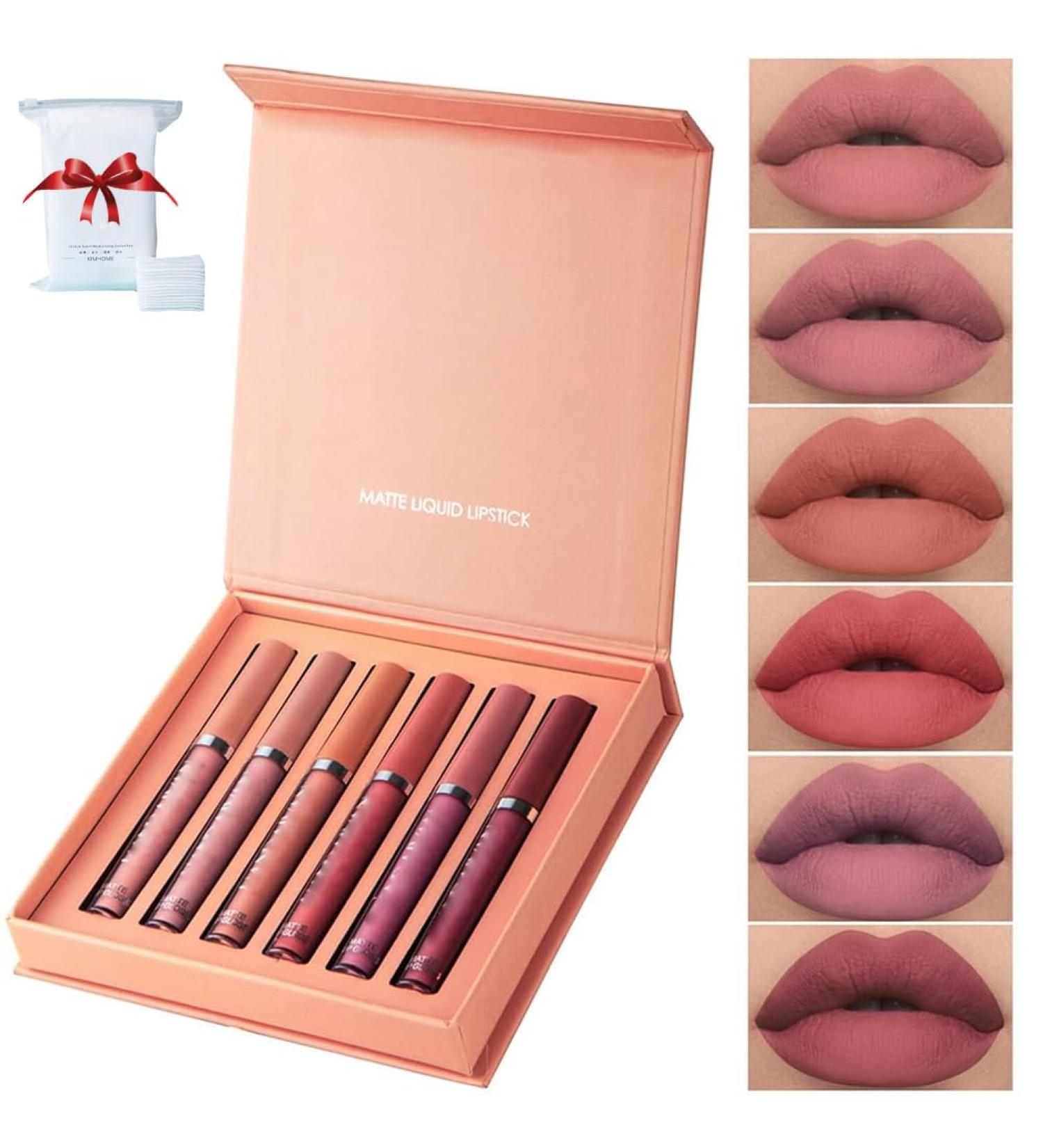behound Havenlyn The Everlasting Liquid Lipstick Matte Set of 6 Highly Pigmented Lipstick Matte Long Lasting Smudgeproof Nonstick Cup Everlasting Liquid Lipstick Gift Set for Women Spring Summer Set - Buy Online on GoSupps.com