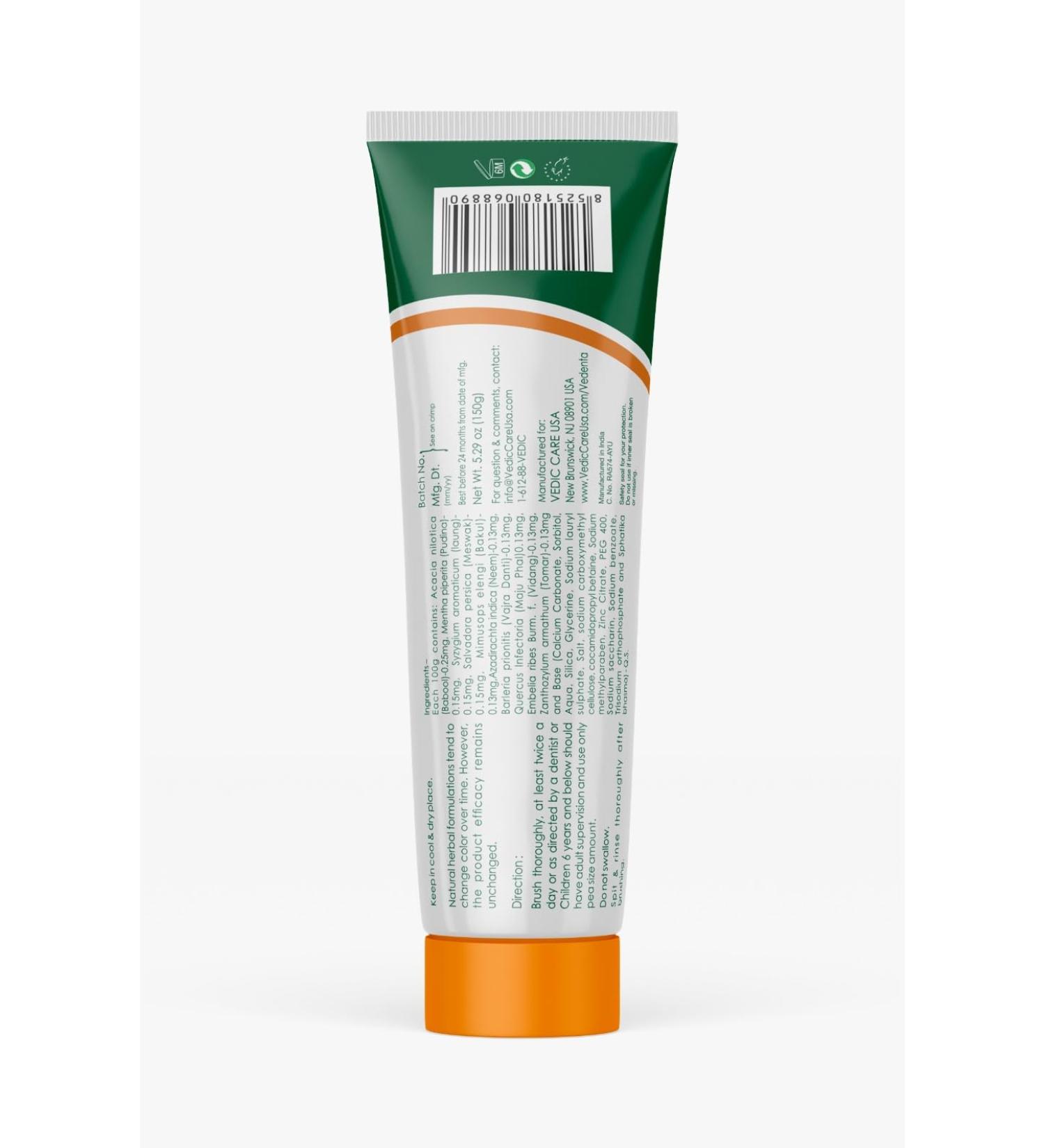 Vedenta Herbal Toothpaste - Natural Oral Care for Bright Smiles | International Shipping Available - Buy Online on GoSupps.com