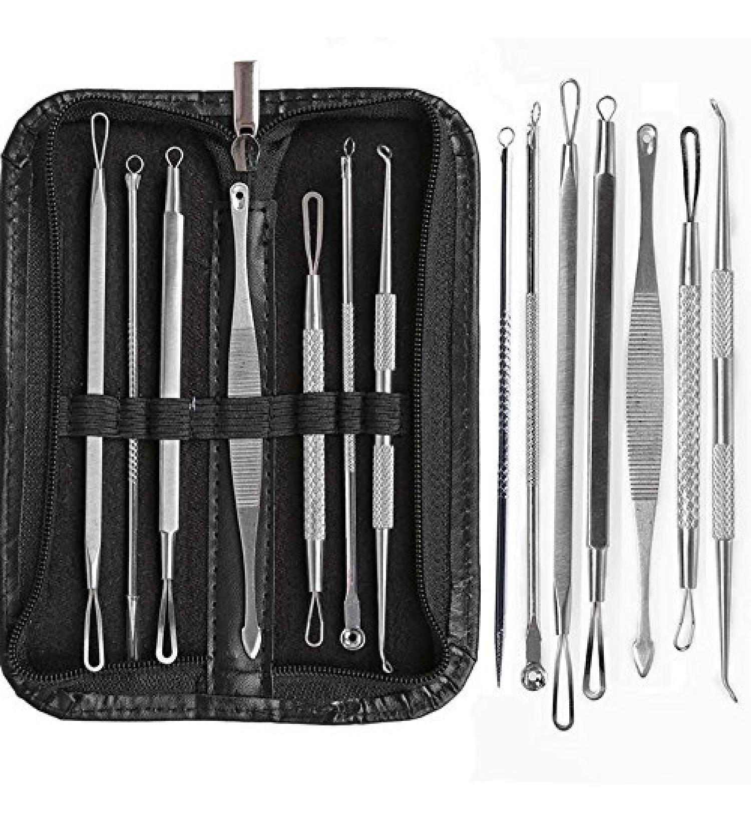 Blackhead and Pimple Remover Kit - 7 Surgical Extractor Tools for Acne Treatment and Blemish Removal - Buy Online on GoSupps.com