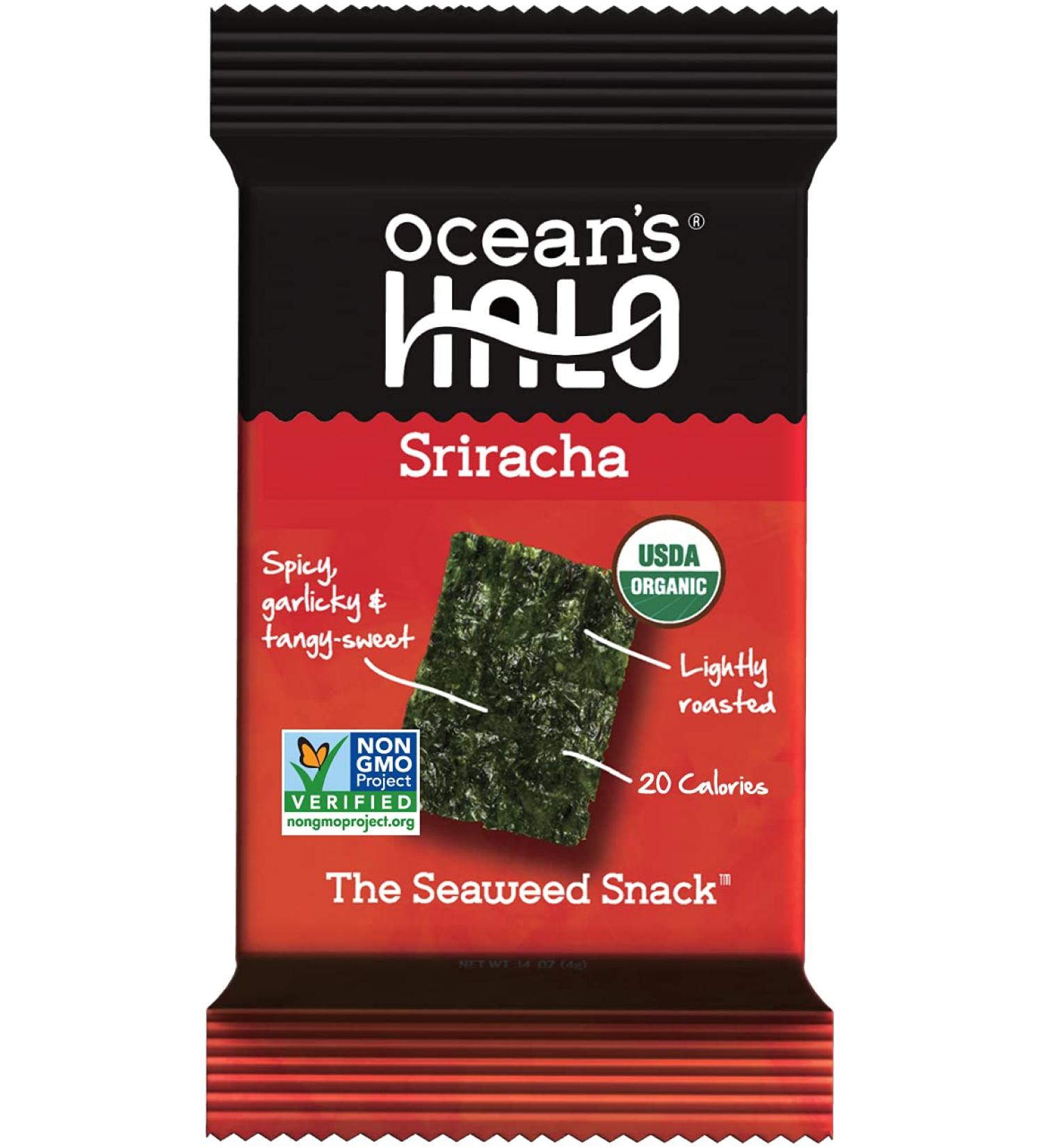 Ocean's Halo Sriracha Seaweed Snacks - 12 Unit Trays - Buy Online on GoSupps.com
