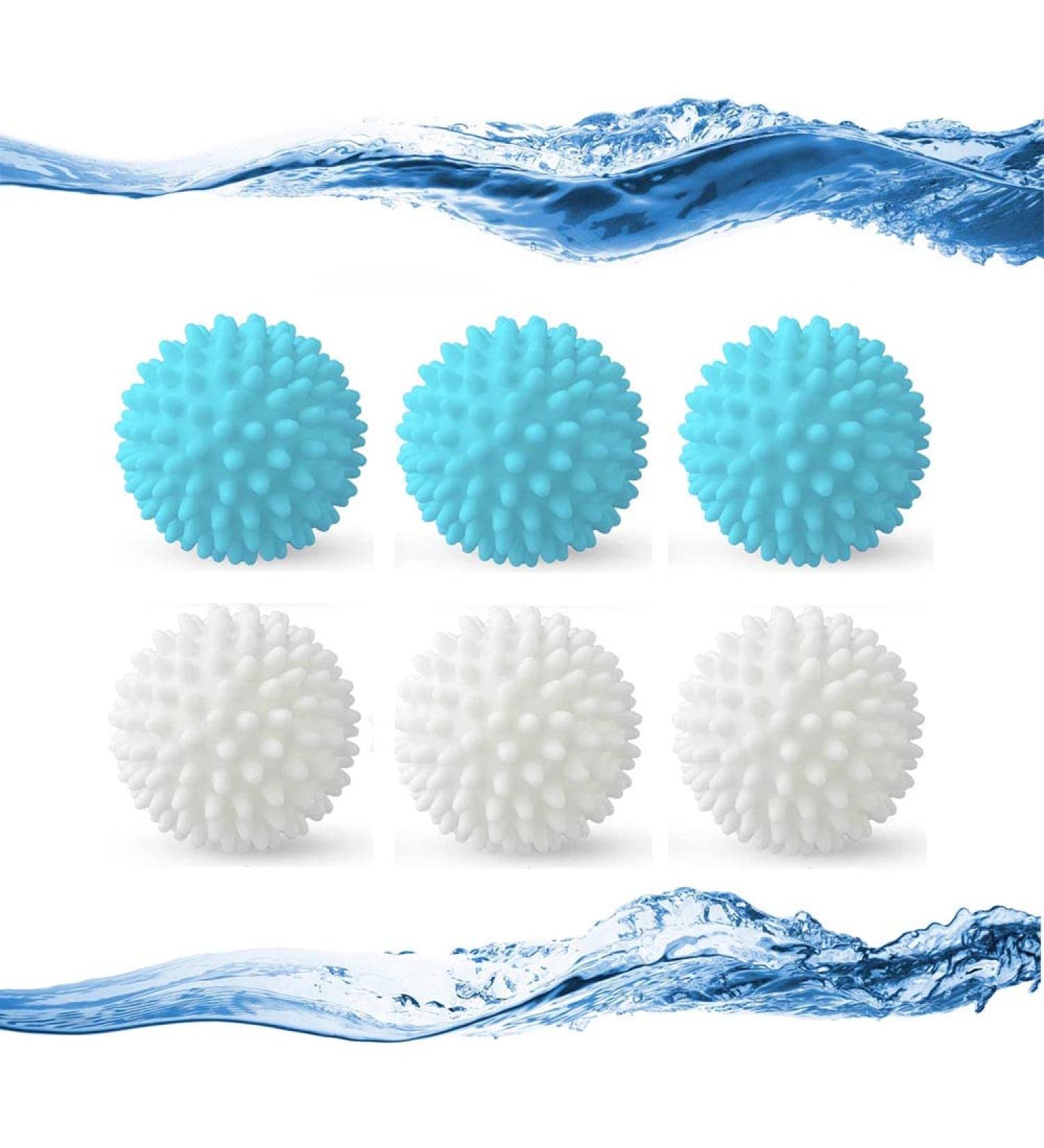 Wohlstand 6 pieces dryer balls for tumble dryers dryer balls dryer ball dryer ball washing ball for fluffy clothes cleaning household laundry reusable - Buy Online on GoSupps.com