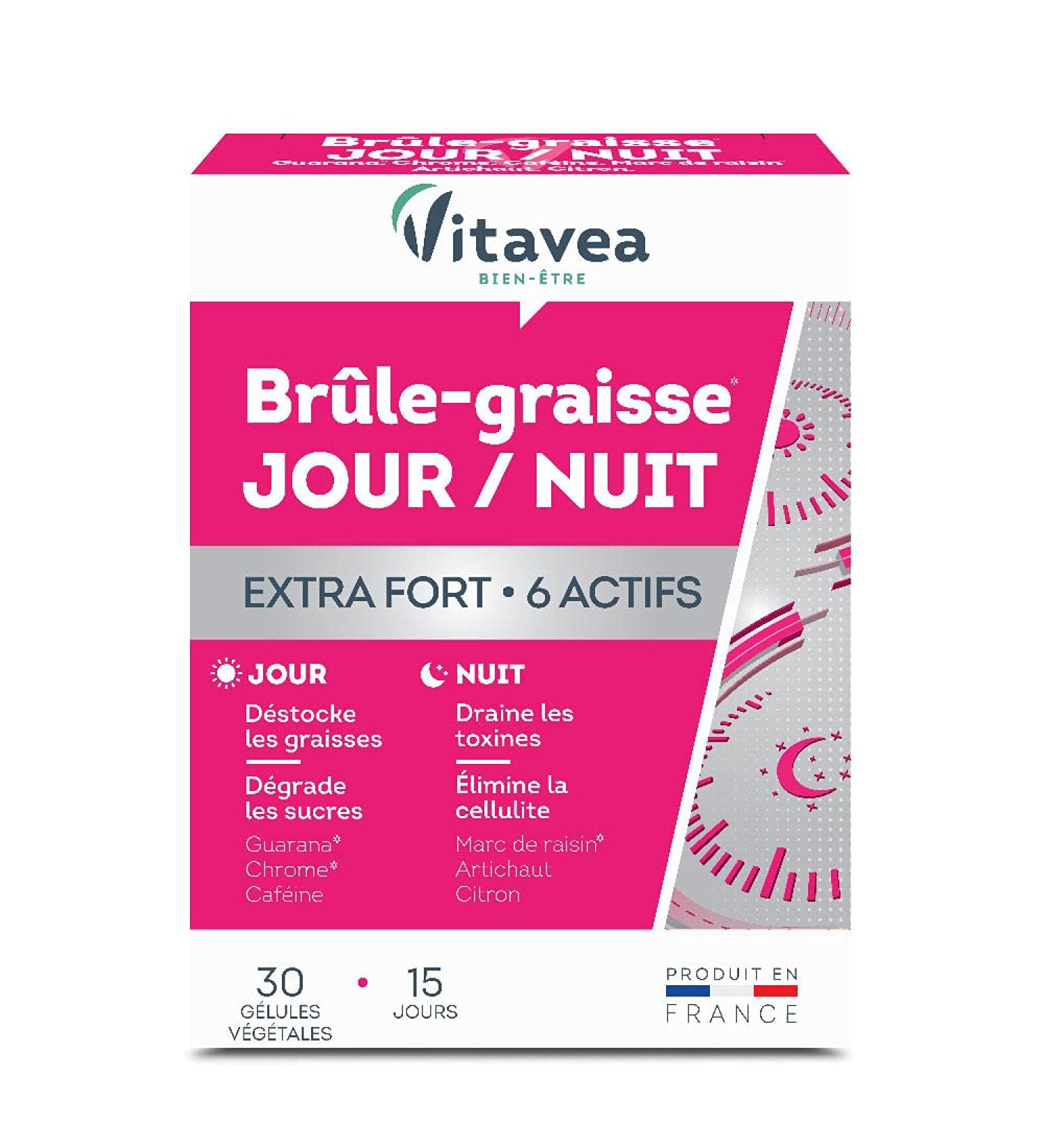 Vitavea Slimming Supplement Extra Strong Fat Burner: Guarana Chrome - Detox Draineur: Grape Marc / Lemon Artichoke - 30 Vegetable Capsules - Made in France - Buy Online on GoSupps.com