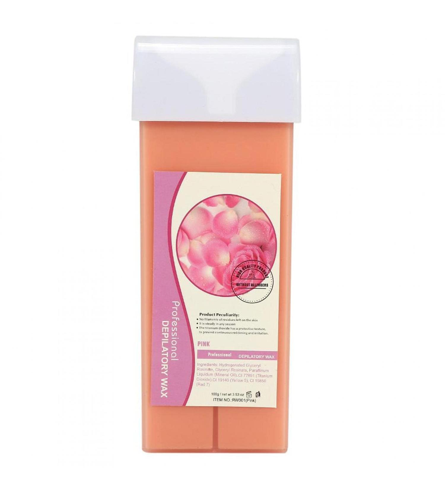 100g Professional Depilatory Wax & 12 Flavors Facial Hair Removal Cream - Ideal for Hairdressing & Wax Warmers (Rose) - Buy Online on GoSupps.com