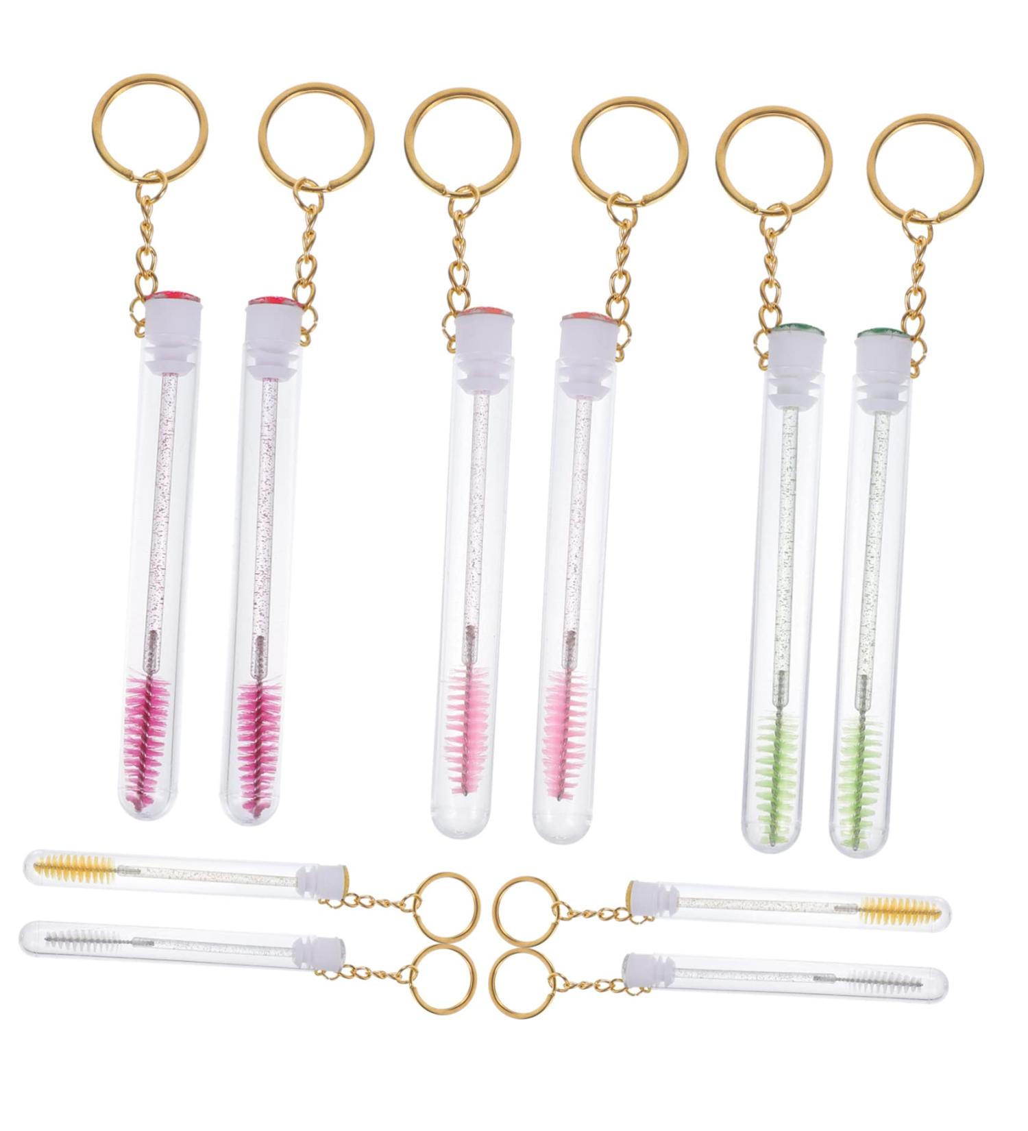 FRCOLOR 10 pcs Brush Lash Mascara Keychain Wand Girl Women Makeup Tube Crystal Mascarades - Buy Online on GoSupps.com