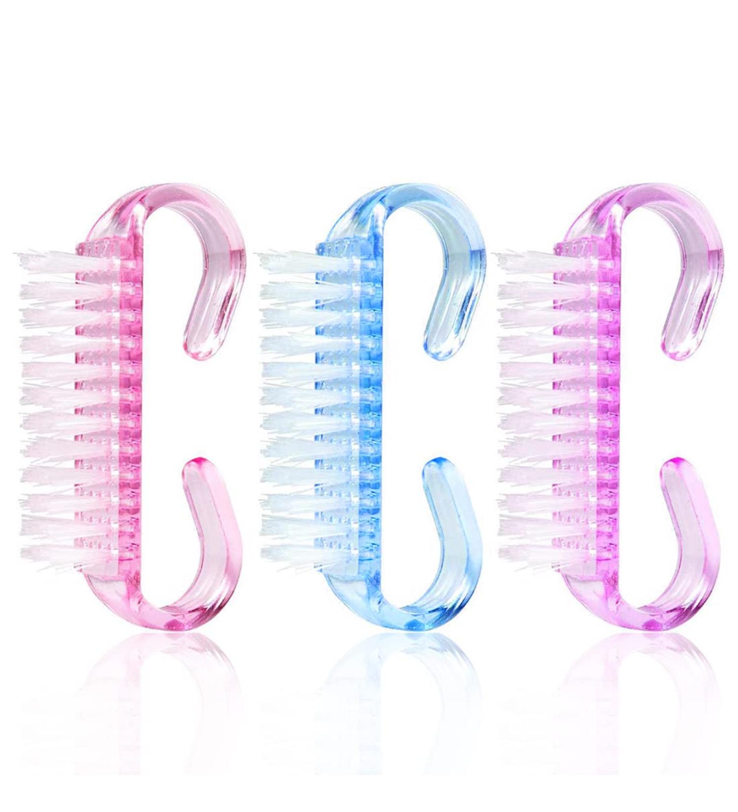 3 Piece Nail Cleaning Brush Set - Professional Nail Tools & Accessories for Dust Removal & Finger Cleaning - Buy Online on GoSupps.com