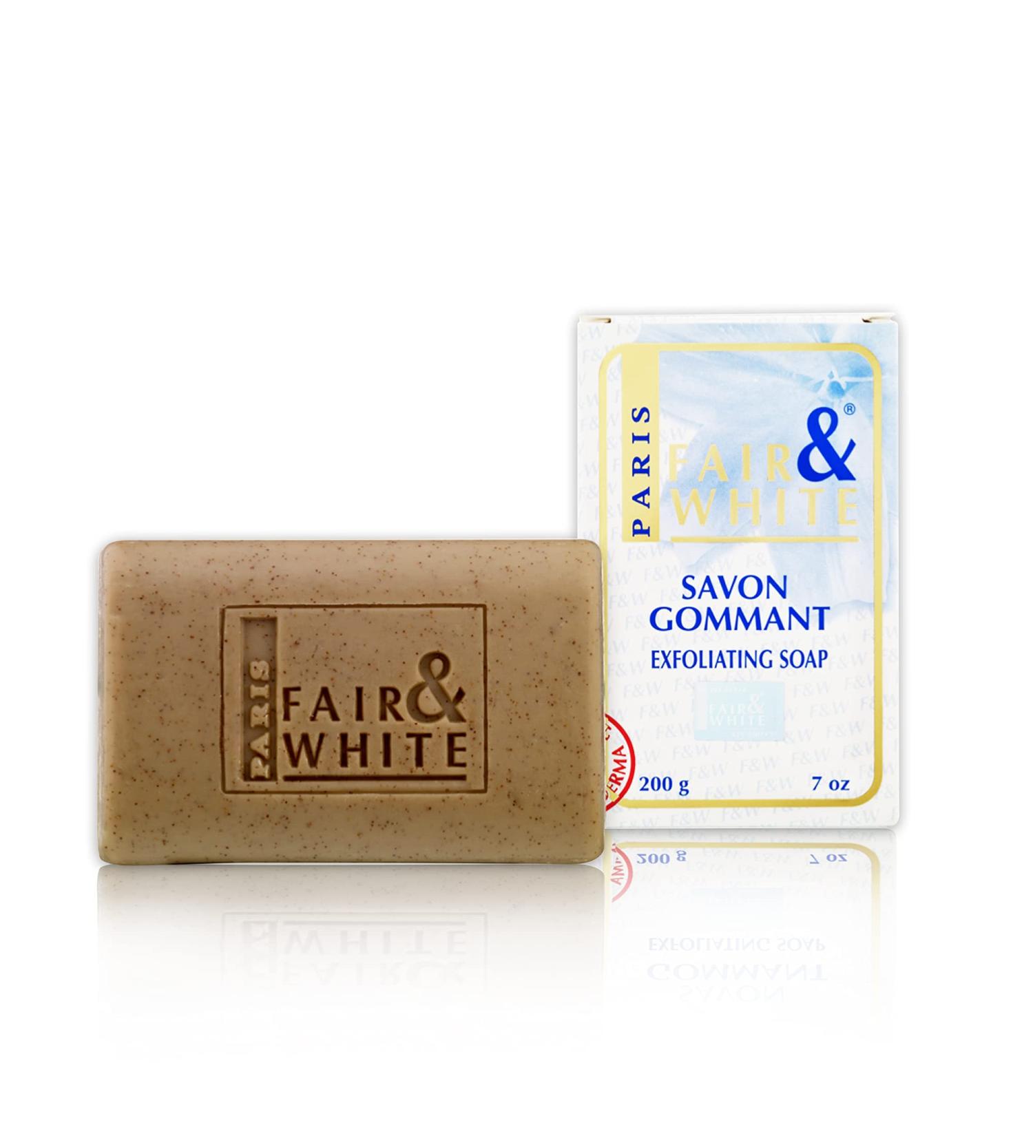 FAIR & WHITE Original Exfoliating Soap 200g - Skin Brightening Cleansing Bar for Dark Spots on Face, Body & Joints - Buy Online on GoSupps.com