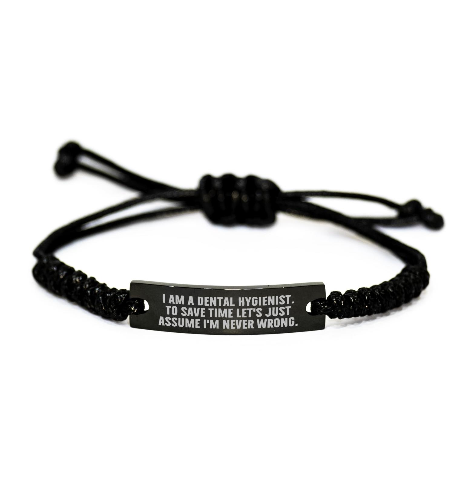 Dental Hygienist Graduation Gifts - Funny "I'm Never Wrong" Rope Necklace for Dental Professionals - Buy Online on GoSupps.com